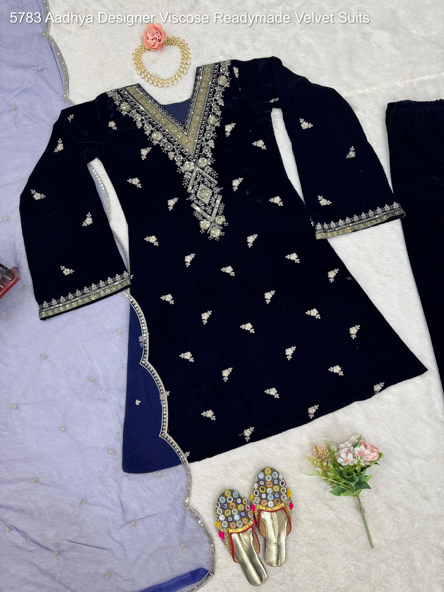 5783 Aadhya Designer Viscose Readymade Velvet Suits