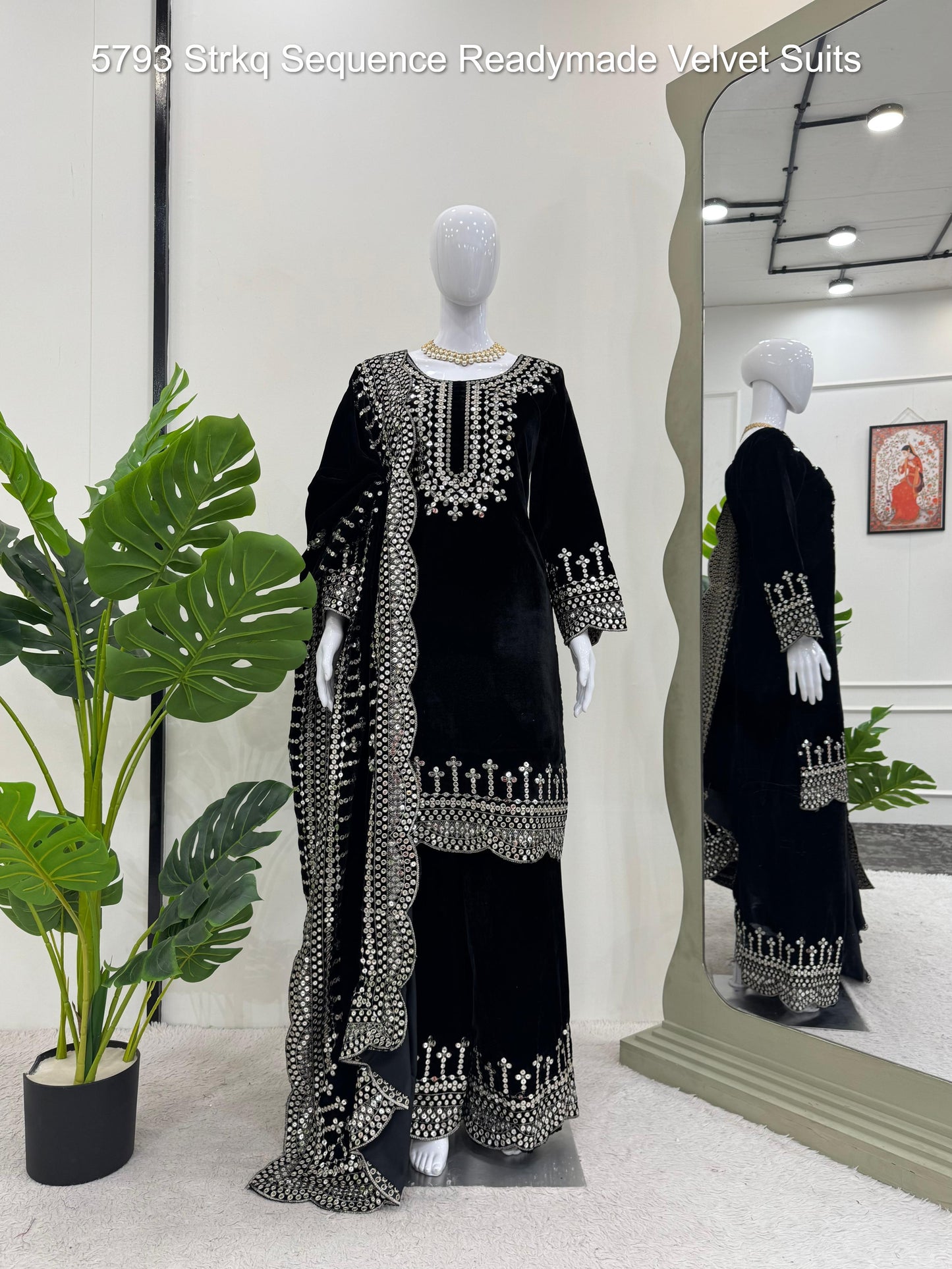 5793 Strkq Sequence Readymade Velvet Suits