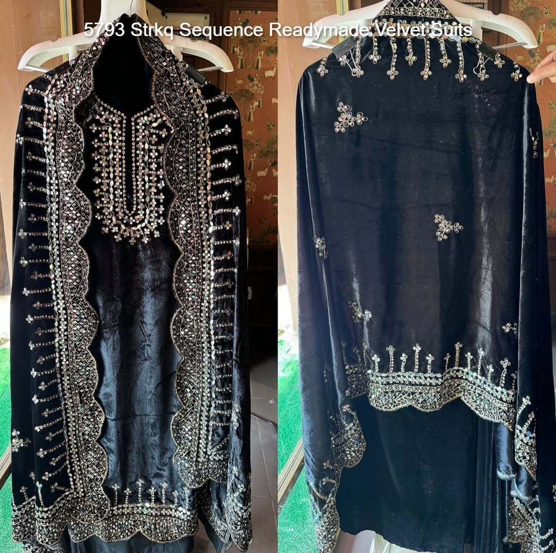 5793 Strkq Sequence Readymade Velvet Suits