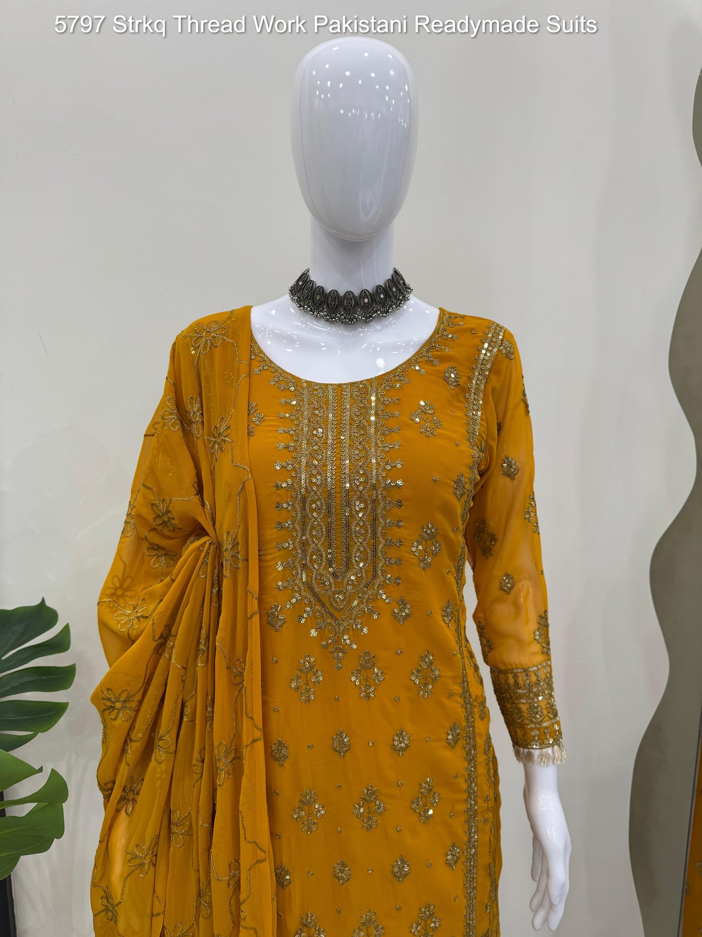 5797 Strkq Thread Work Pakistani Readymade Suits