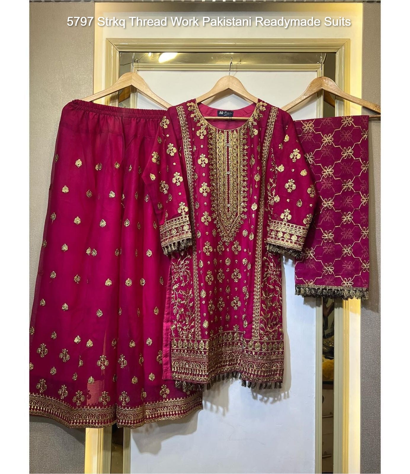5797 Strkq Thread Work Pakistani Readymade Suits