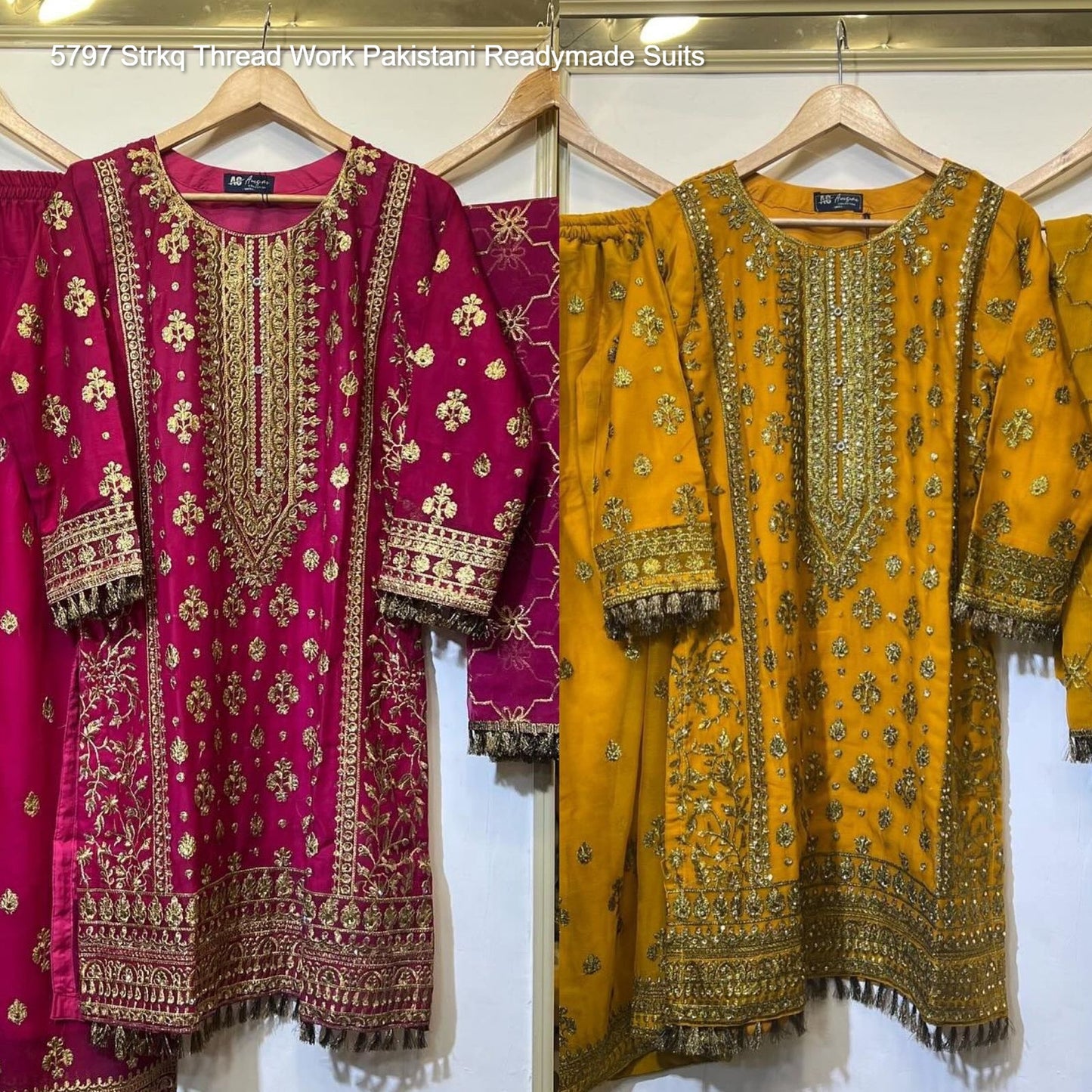 5797 Strkq Thread Work Pakistani Readymade Suits