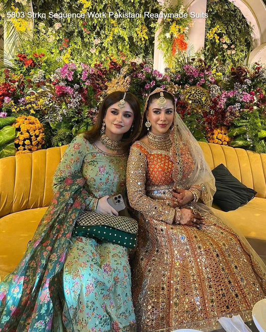 5803 Strkq Sequence Work Pakistani Readymade Suits