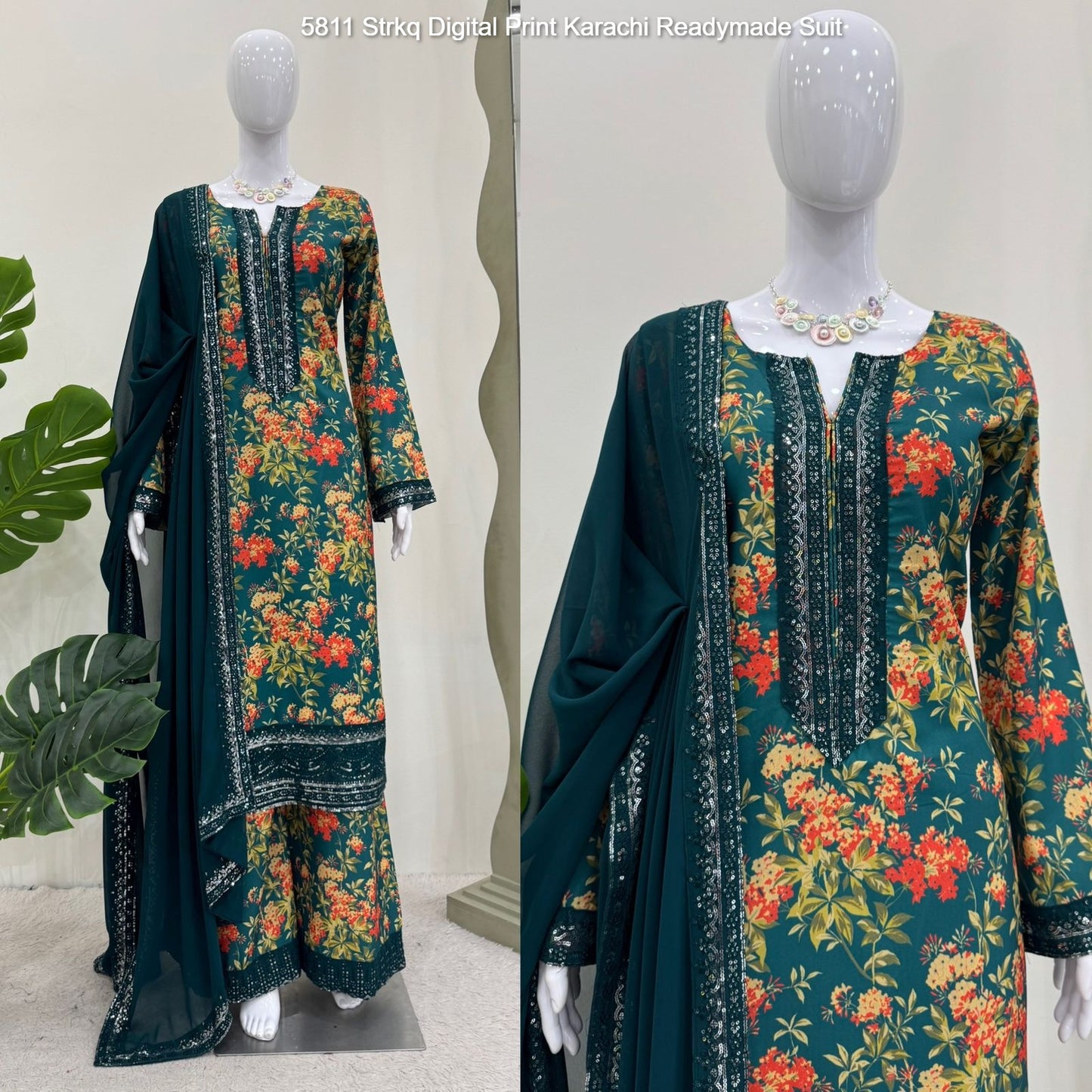 5811 Strkq Digital Print Karachi Readymade Suit