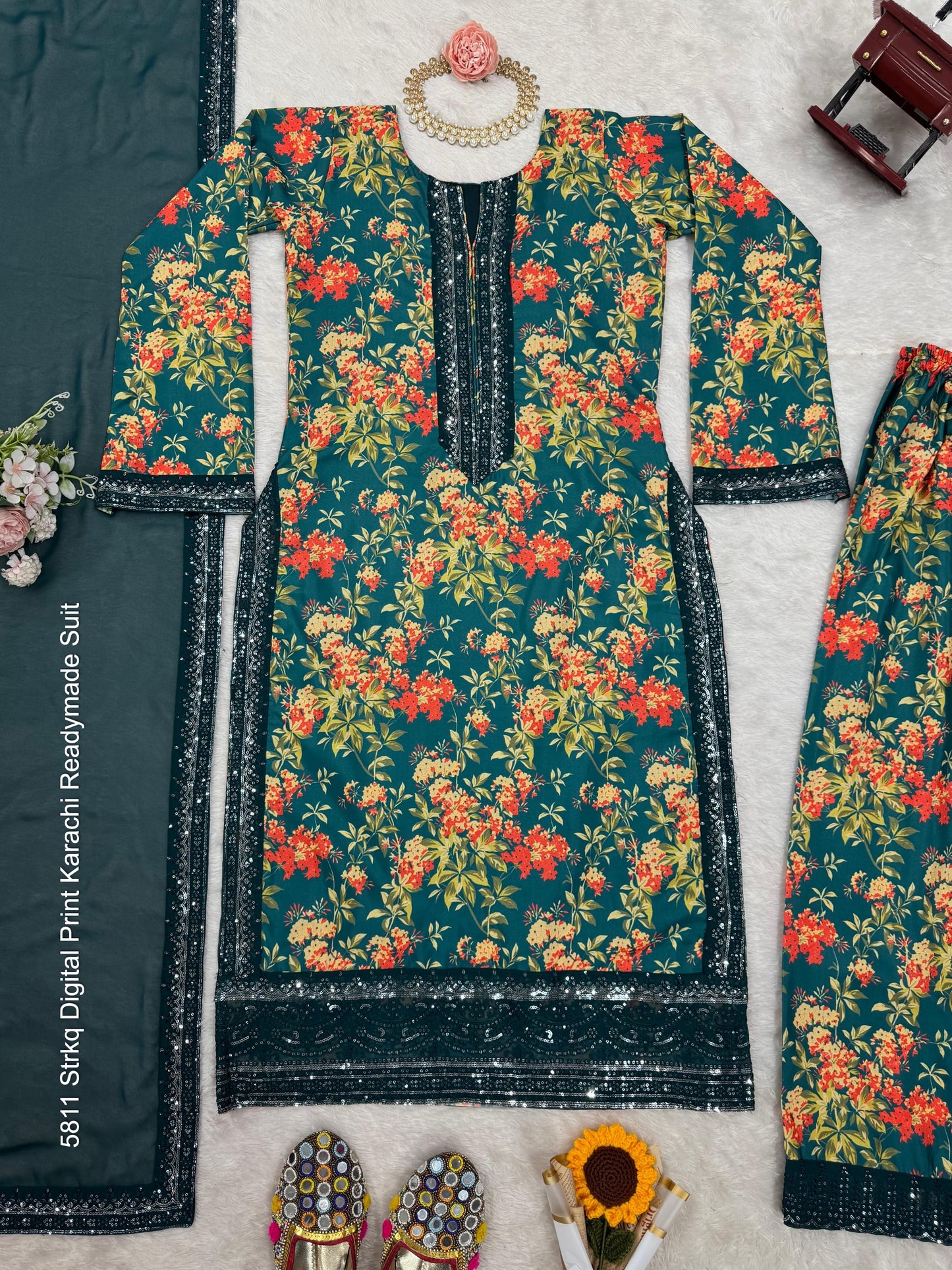 5811 Strkq Digital Print Karachi Readymade Suit