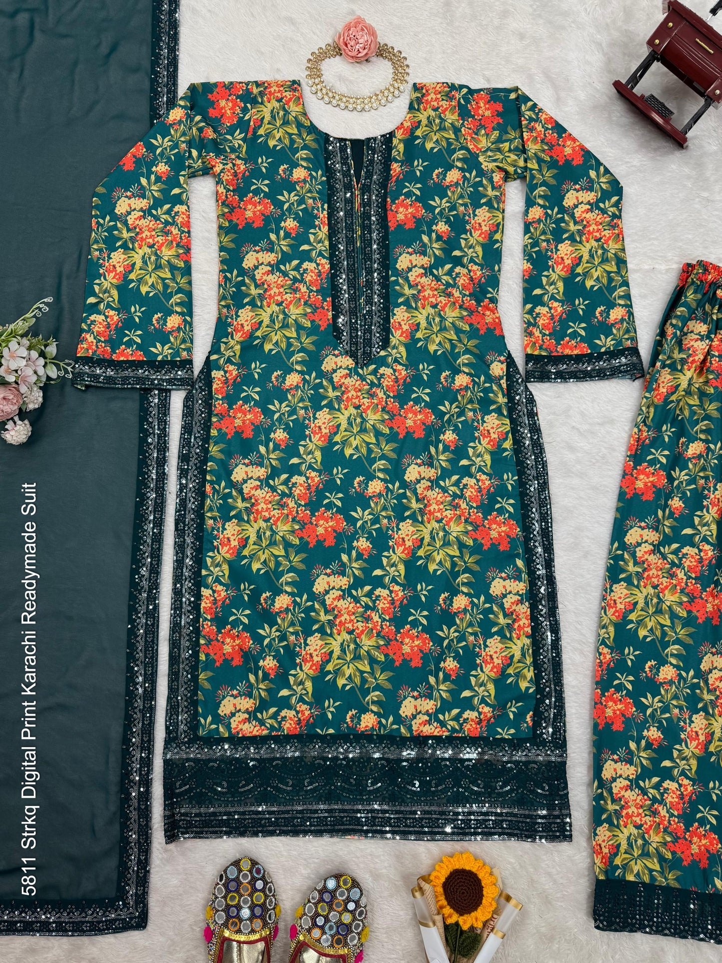 5811 Strkq Digital Print Karachi Readymade Suit