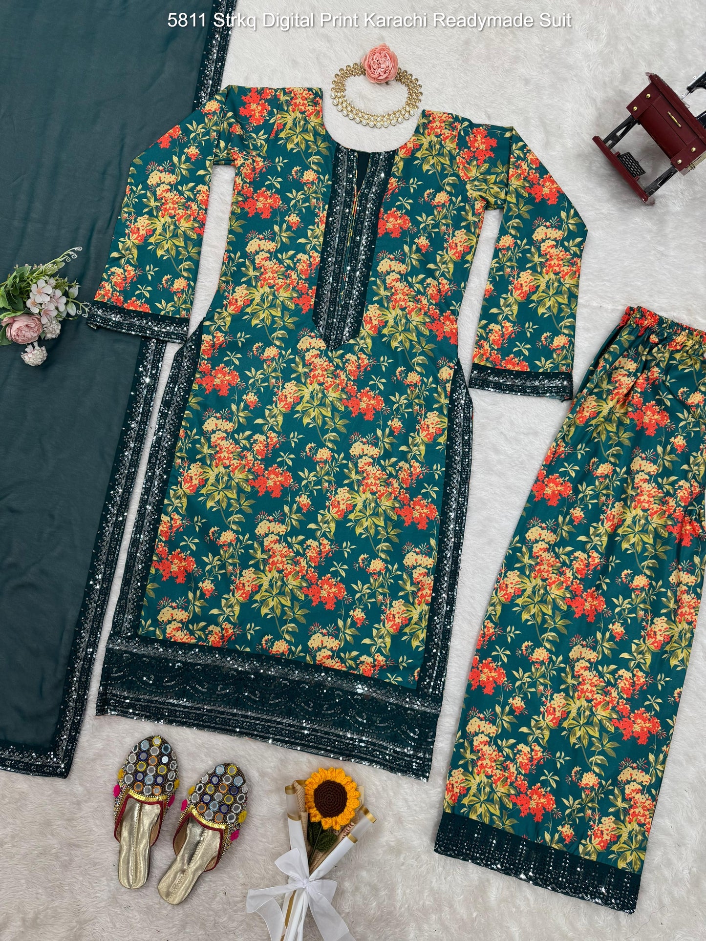5811 Strkq Digital Print Karachi Readymade Suit