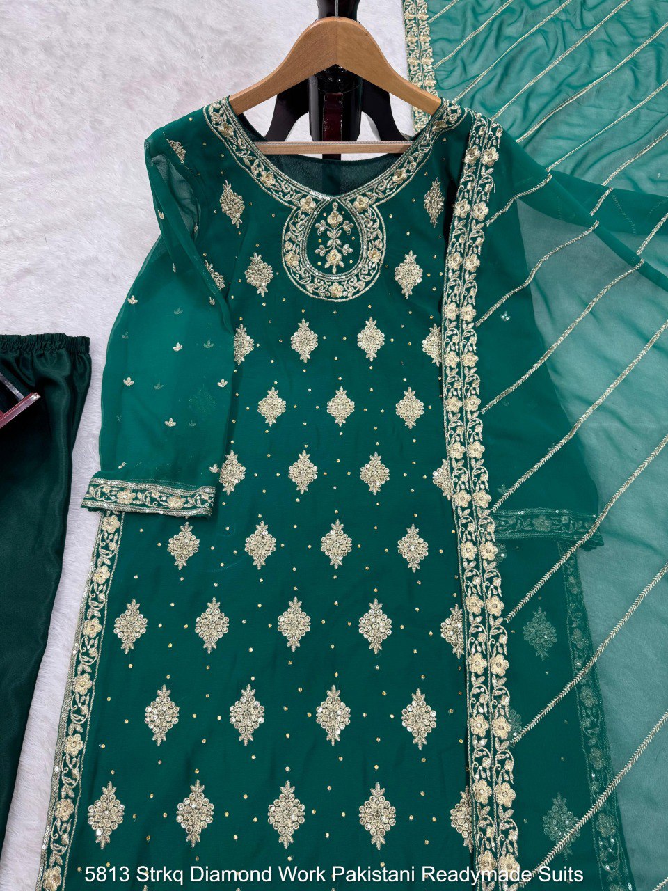 5813 Strkq Diamond Work Pakistani Readymade Suits
