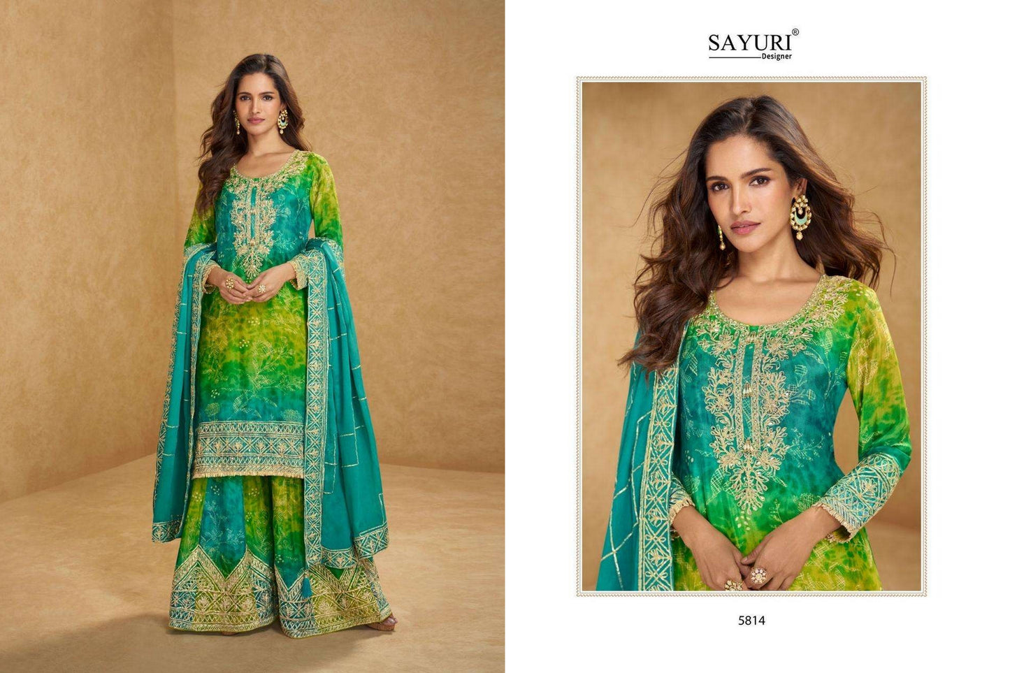 5814 Rangeela Sayuri Chinon Silk Readymade Suits