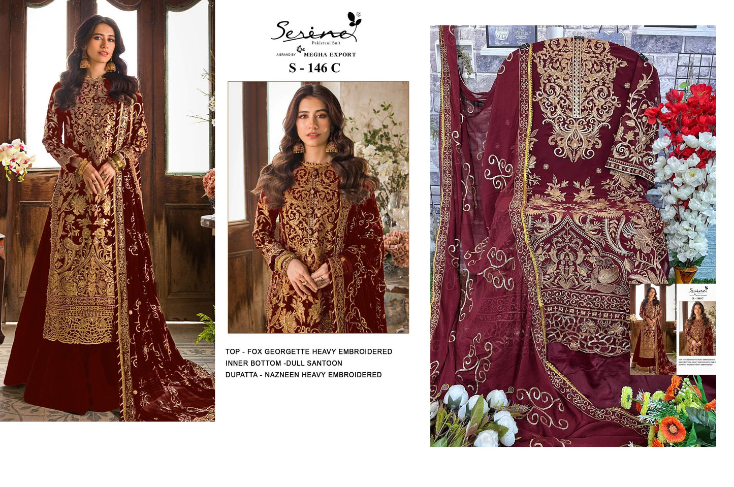 S-146-C Serine Pakistani Salwar Suits