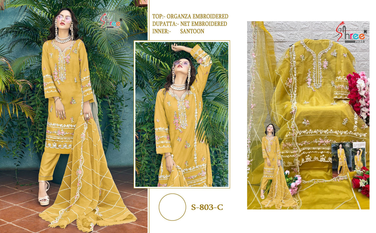 S-803-C Shree Fabs Pakistani Salwar Suits