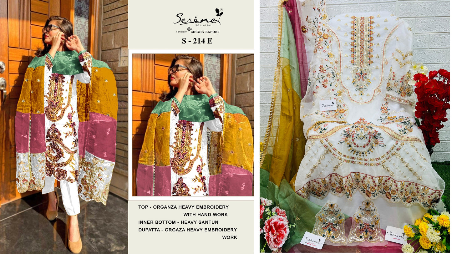 S-214E Serine Pakistani Salwar Suits