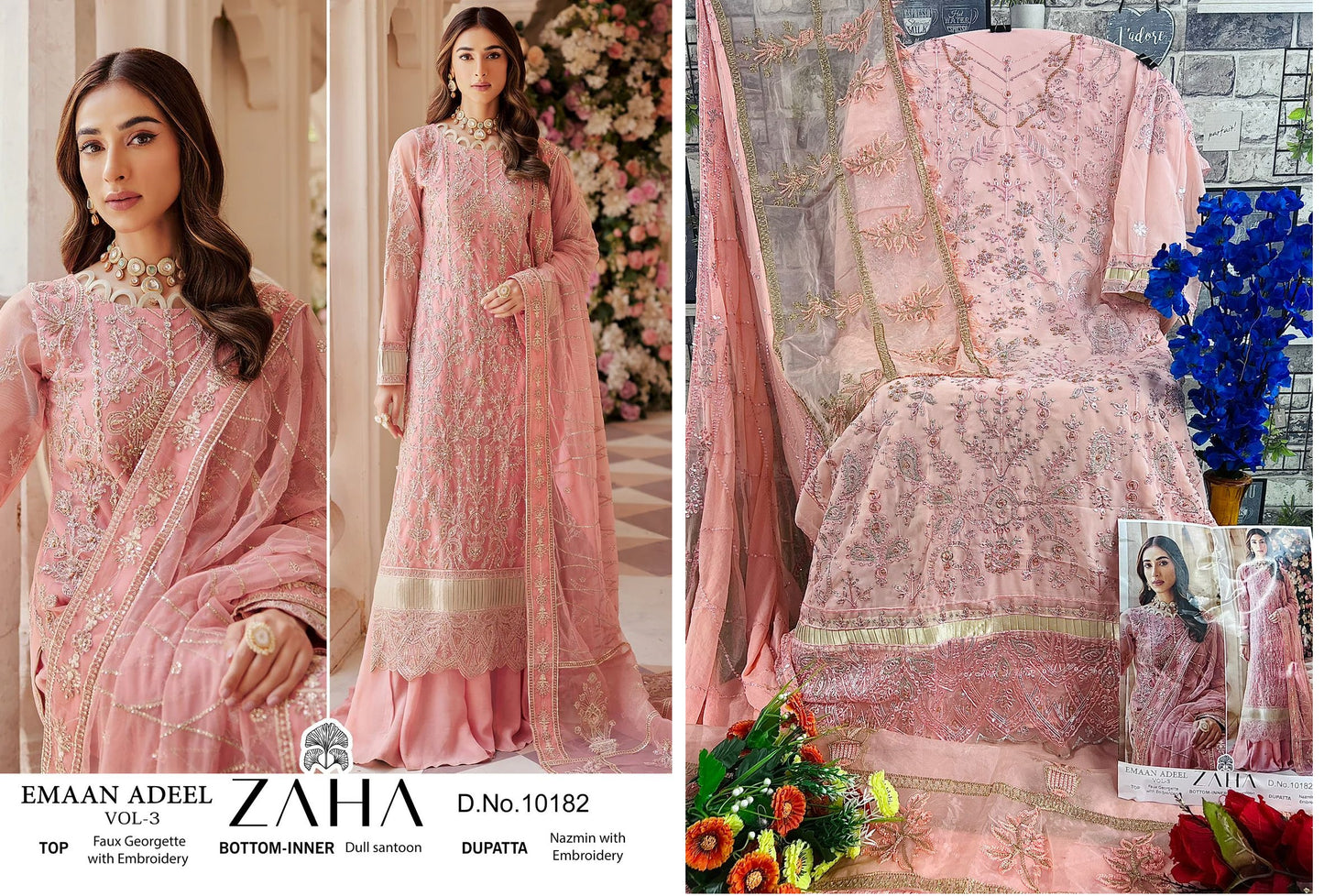 10182 Zaha Pakistani Salwar Suits