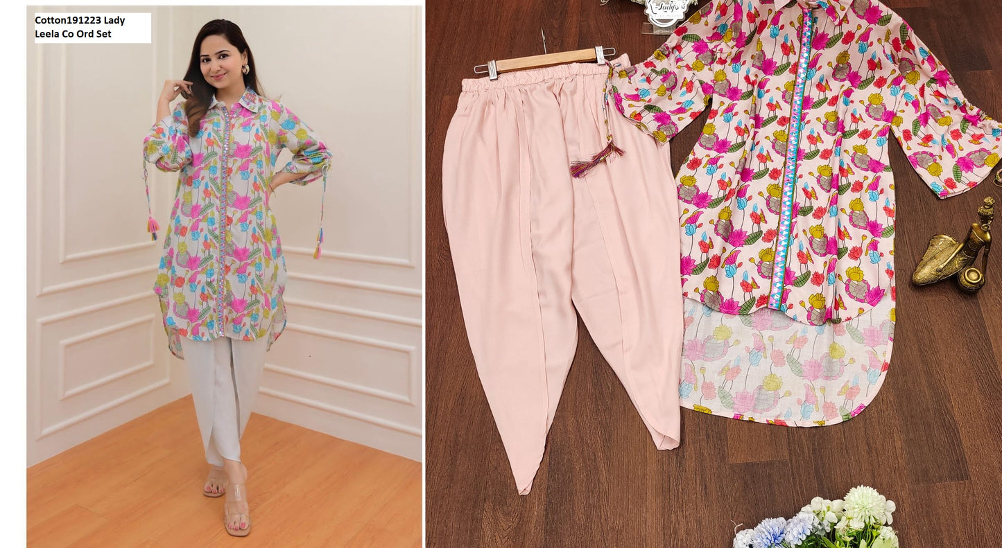 Cotton191223 Lady Leela Co Ord Set