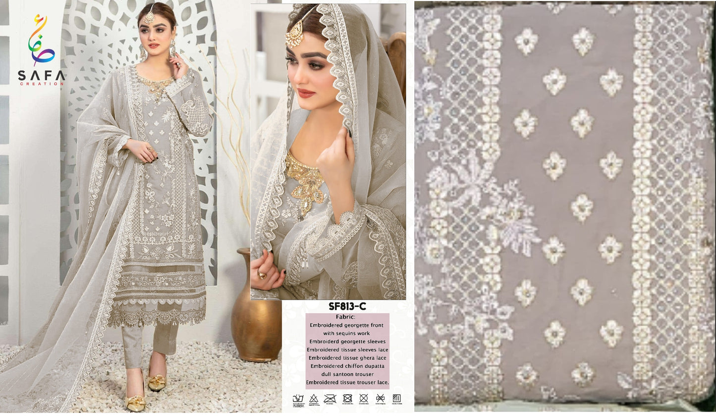 813C Safa Creation Pakistani Salwar Suits
