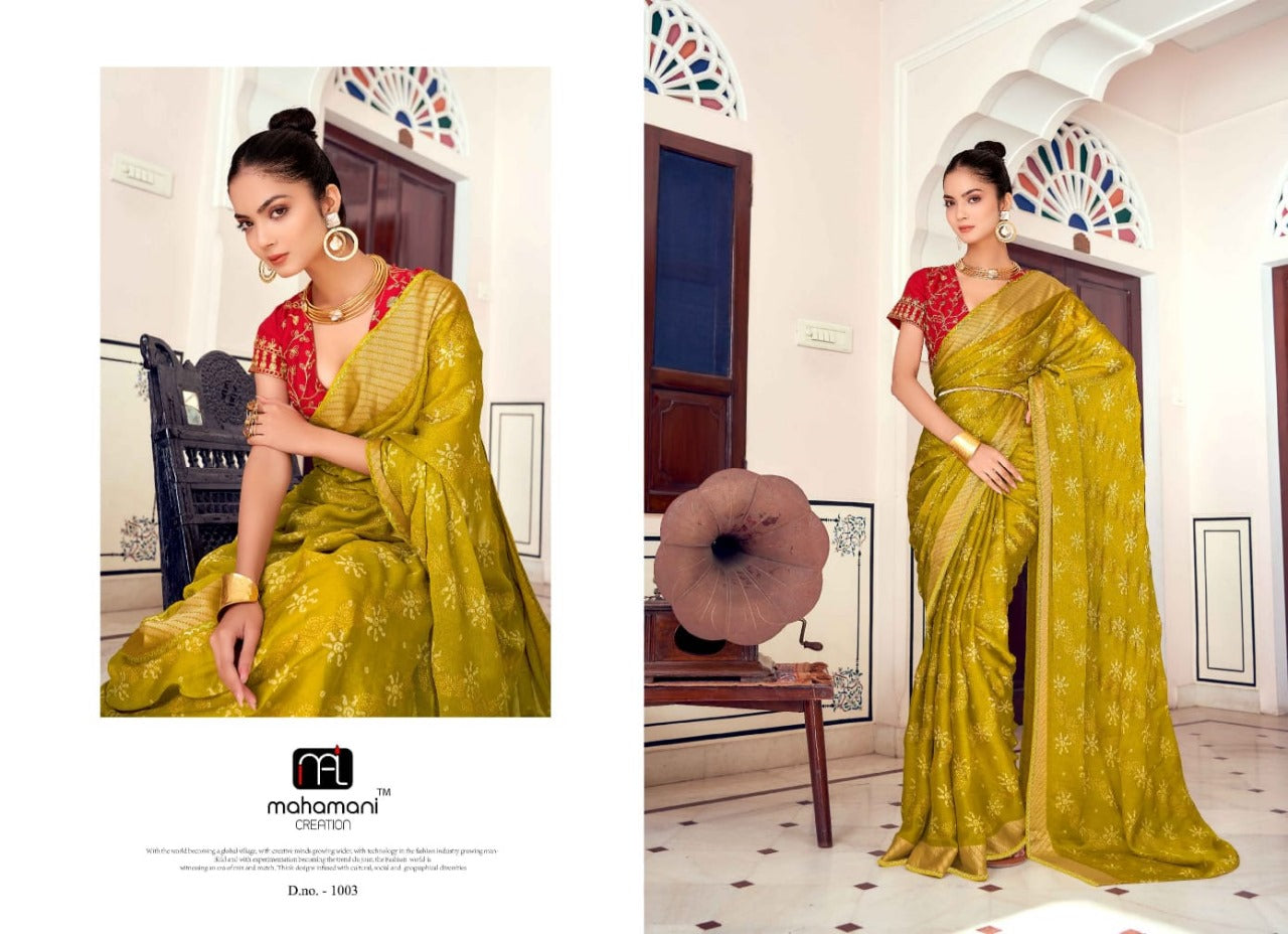 1003 Vinitaa Mahamani Creation Sarees