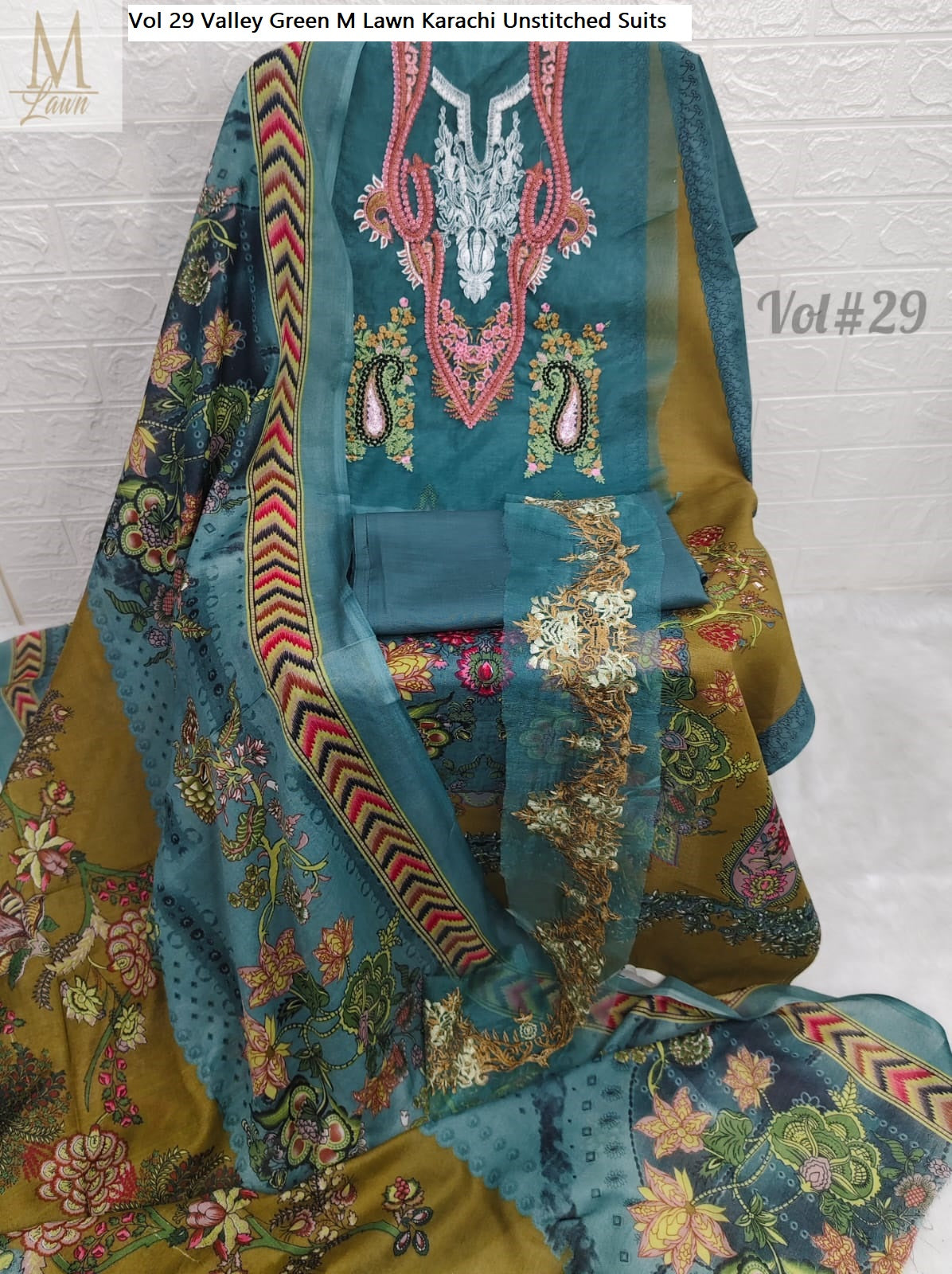 Vol 29 Valley Green M Lawn Karachi Unstitched Suits