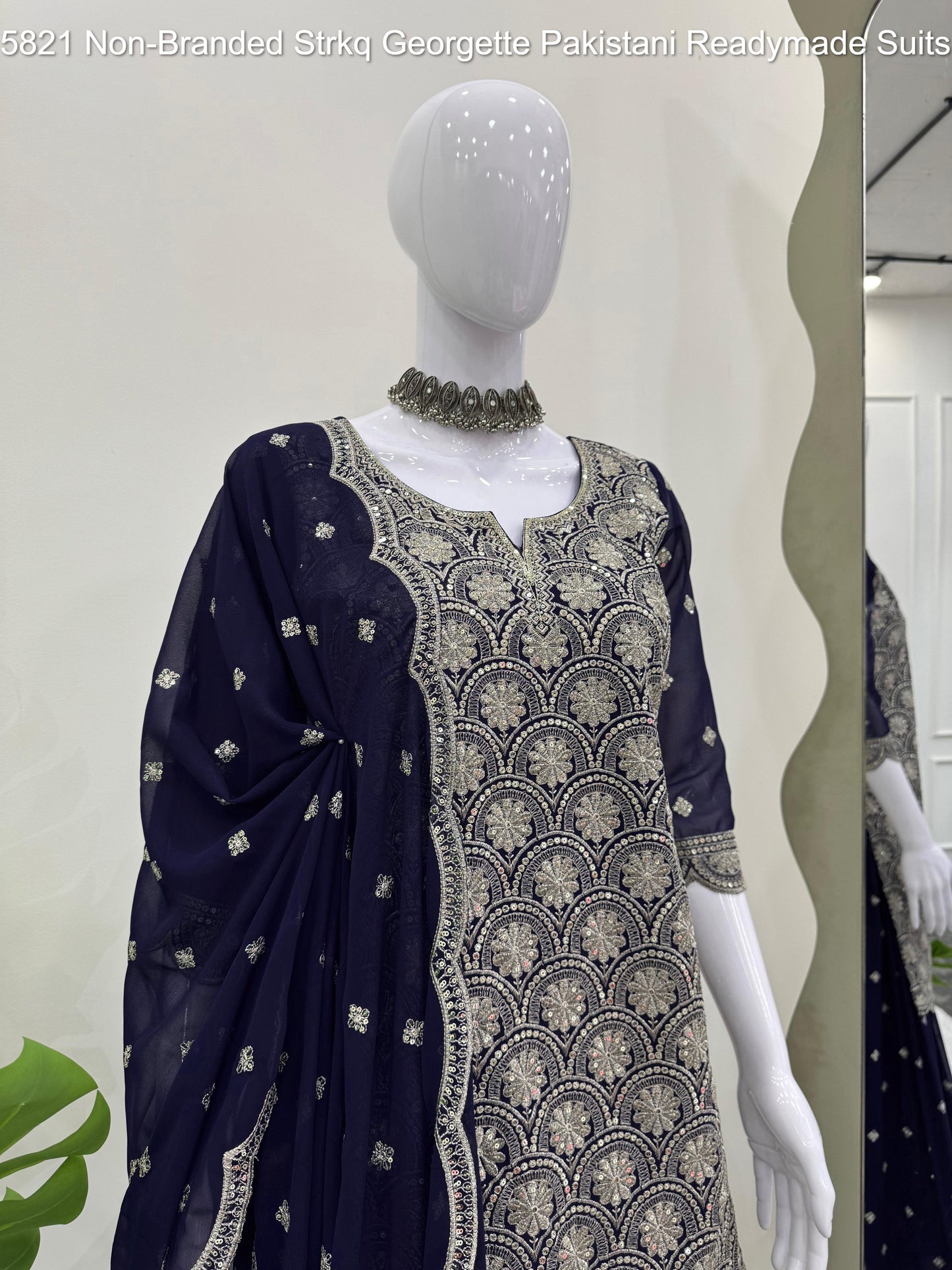 5821 Non-Branded Strkq Georgette Pakistani Readymade Suits