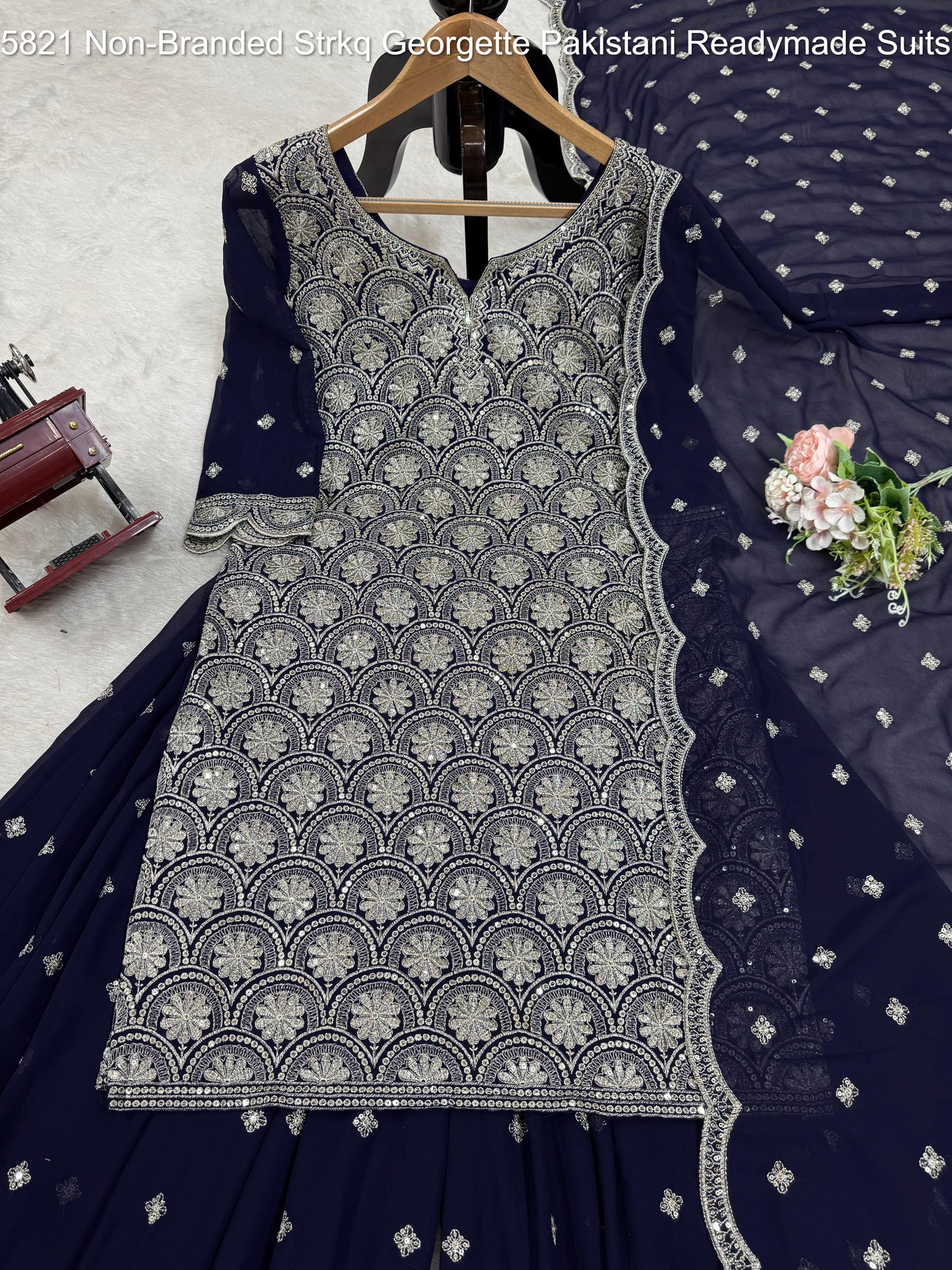 5821 Non-Branded Strkq Georgette Pakistani Readymade Suits