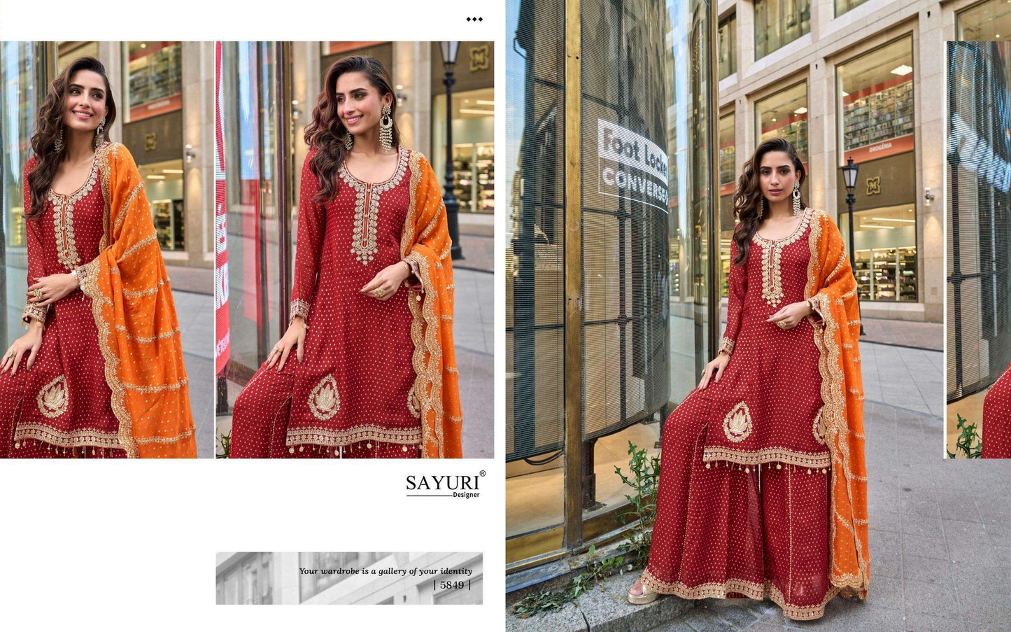 5849 Swati Sayuri Jacquard Silk Readymade Suits