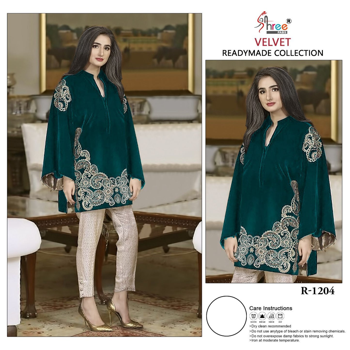 1204 Shree Fabs Top Bottom Set