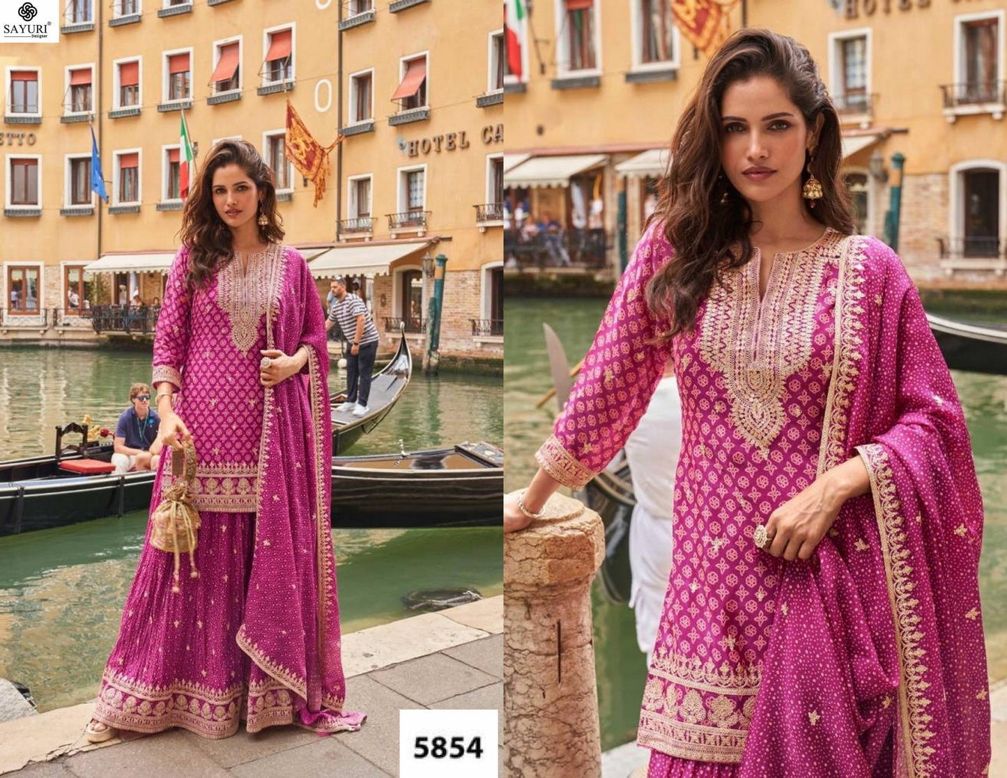 5854 Meena Sayuri Chinon Silk Readymade Suits