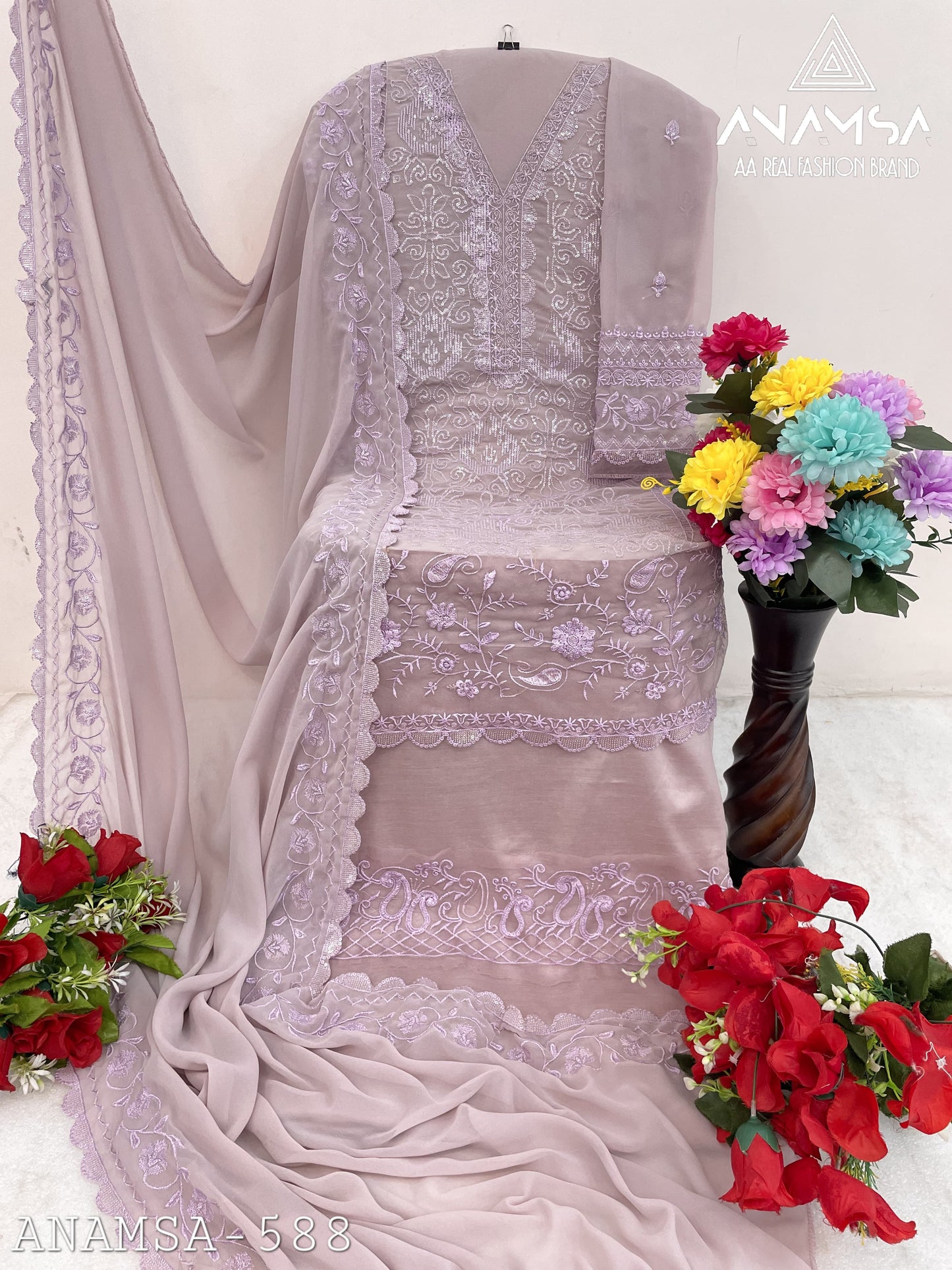 588 Anamsa Sequence Work Pakistani Salwar Suits