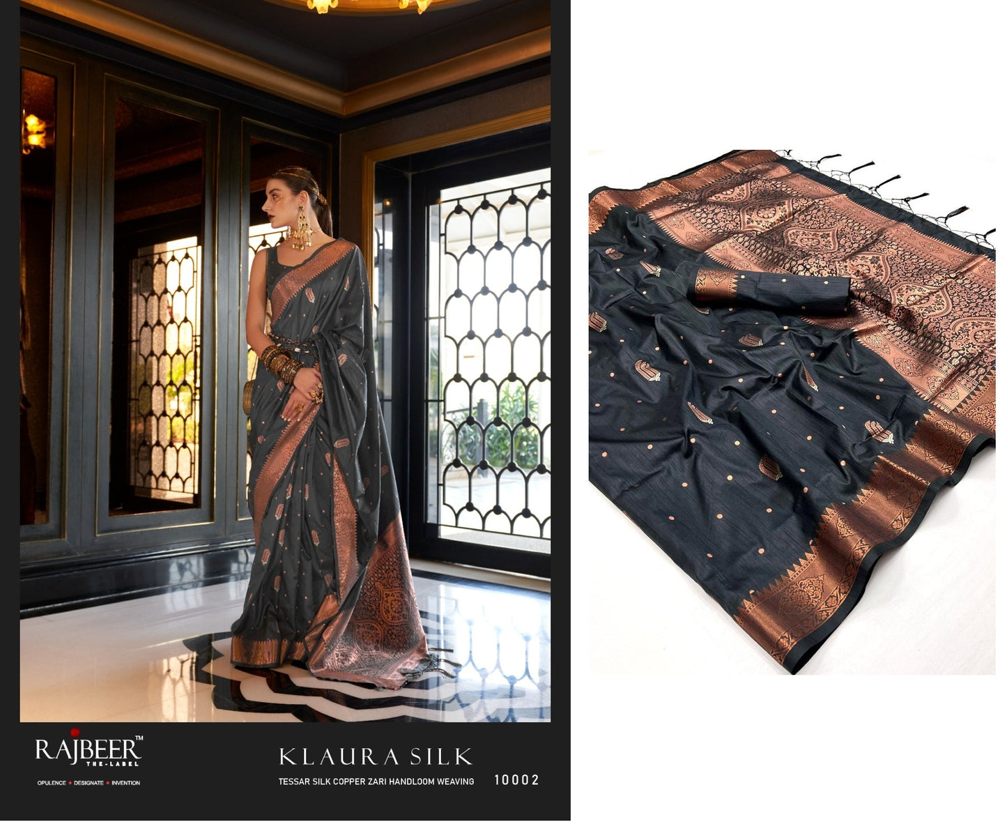 10002 Klaura Silk Rajbeer Sarees