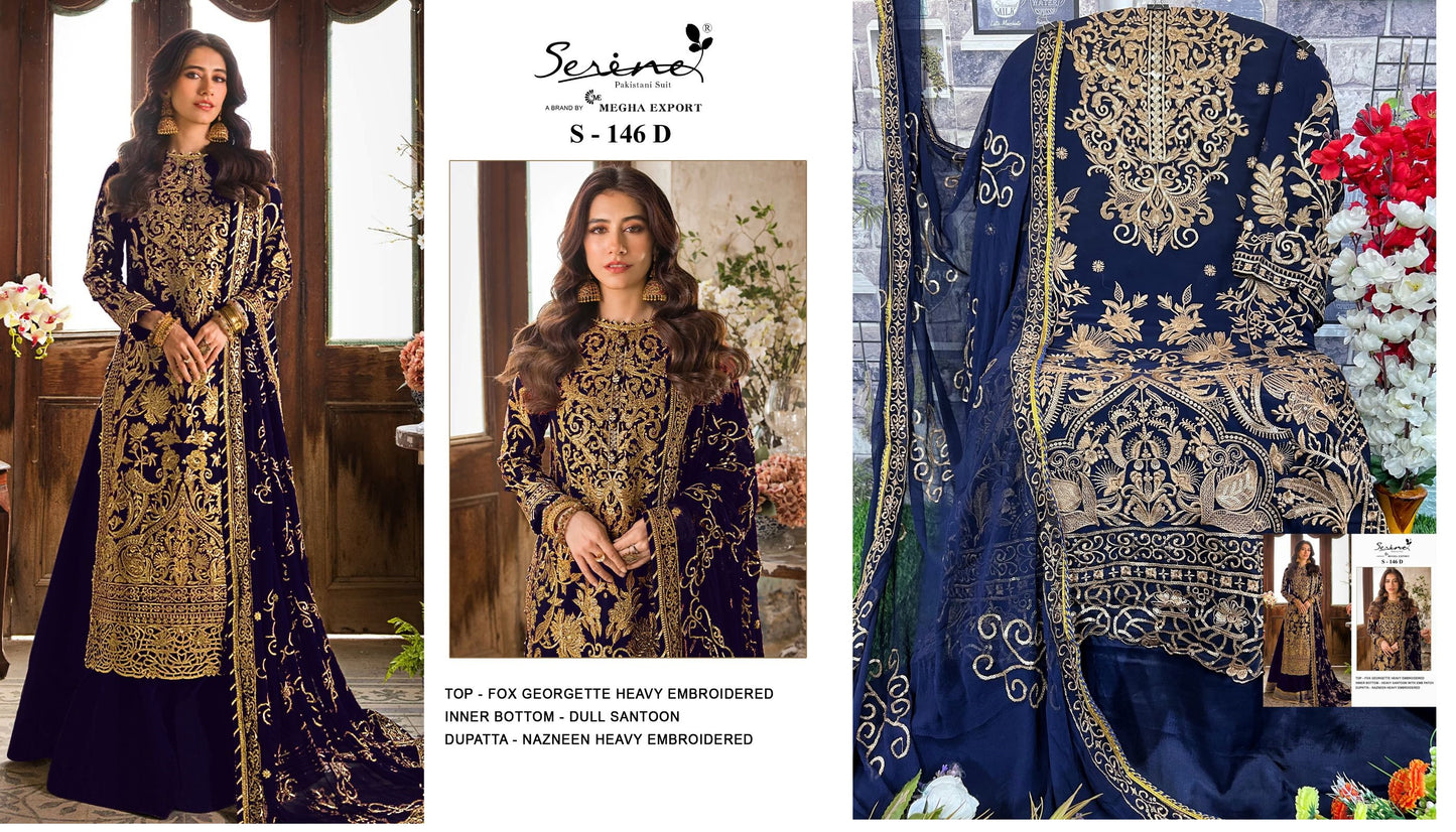 S-146-D Serine Pakistani Salwar Suits
