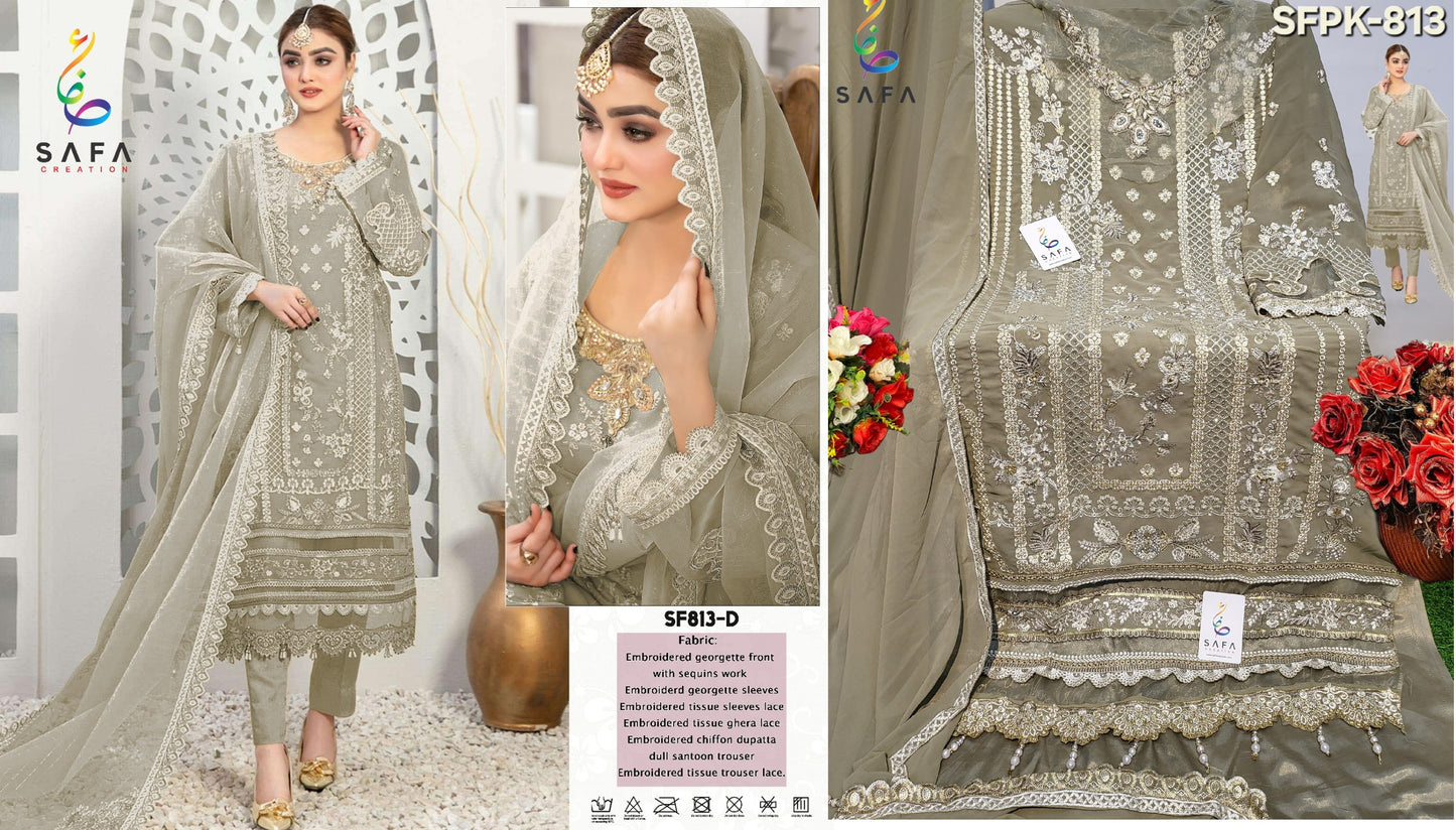 813D Safa Creation Pakistani Salwar Suits