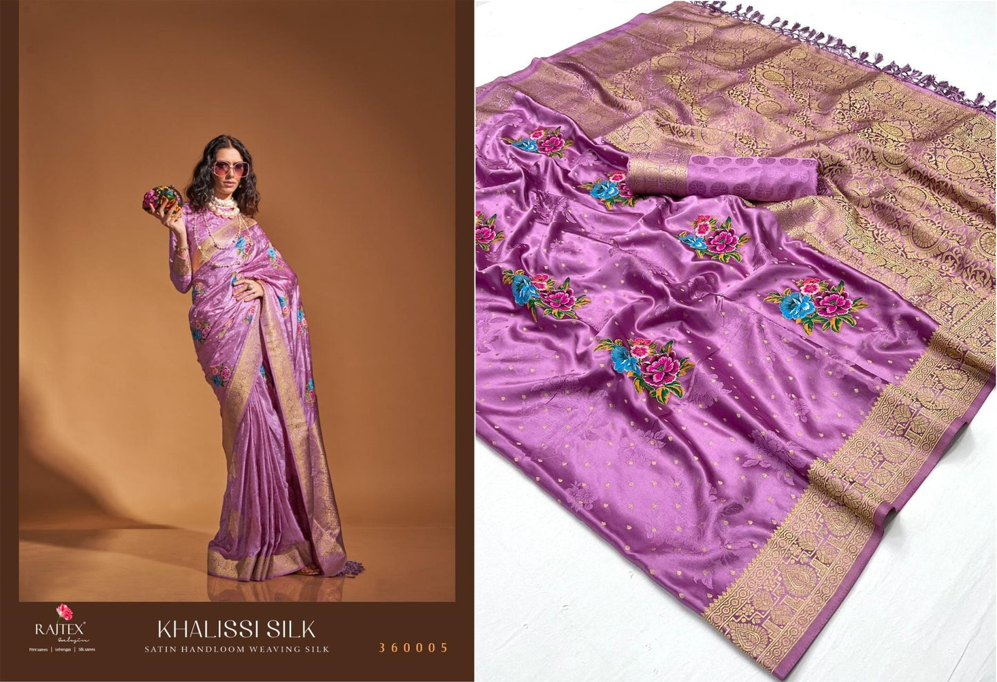 360005 Khalissi Silk Rajtex Sarees