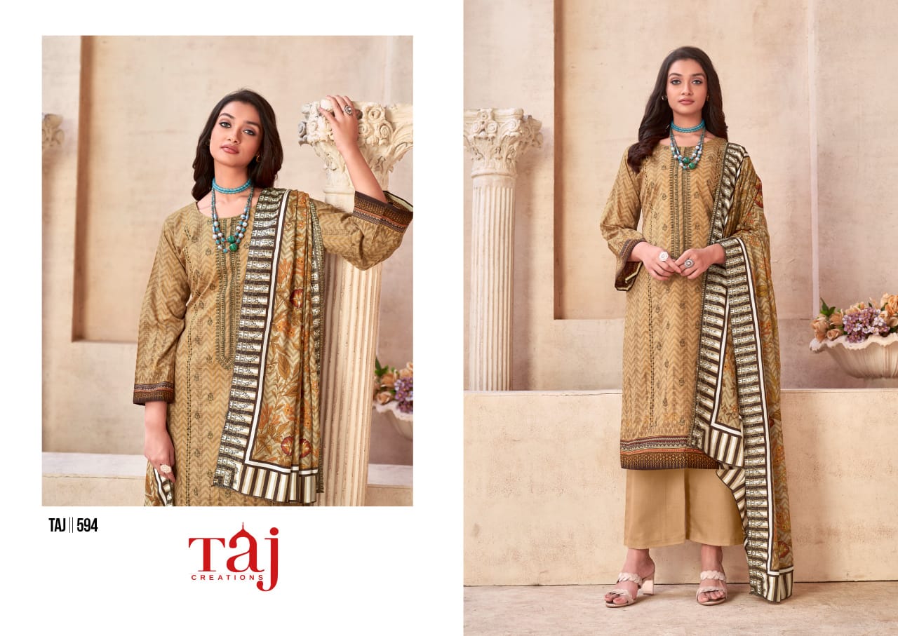 594 Taj Creations Embroidery Pakistani Salwar Suits