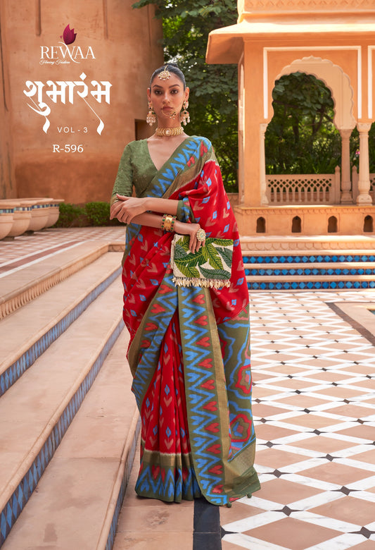 596 Shubharambh Vol 3 Rewaa Silk Sarees