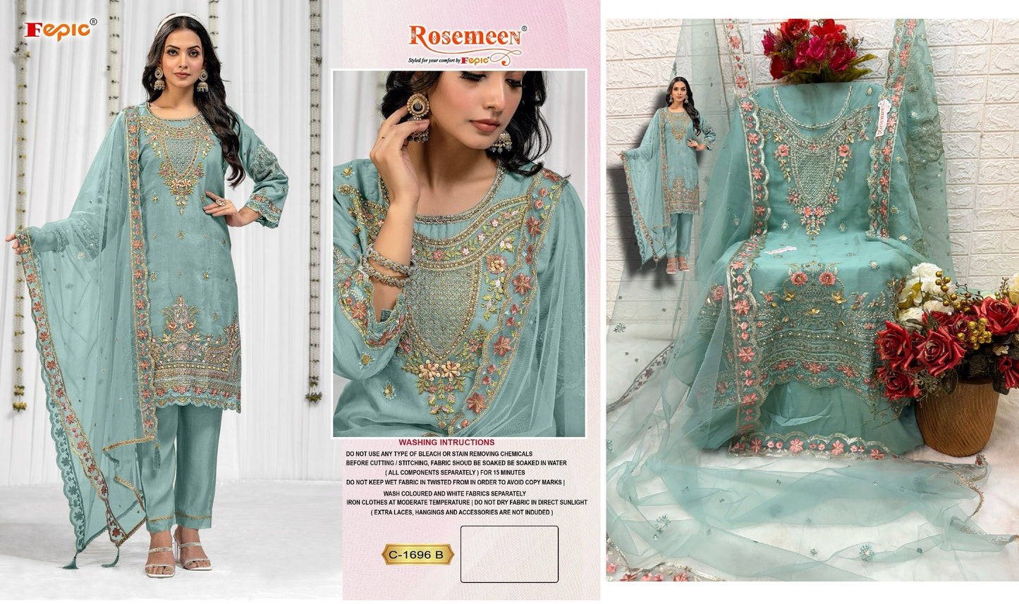 C-1696B Fepic Pakistani Salwar Suits