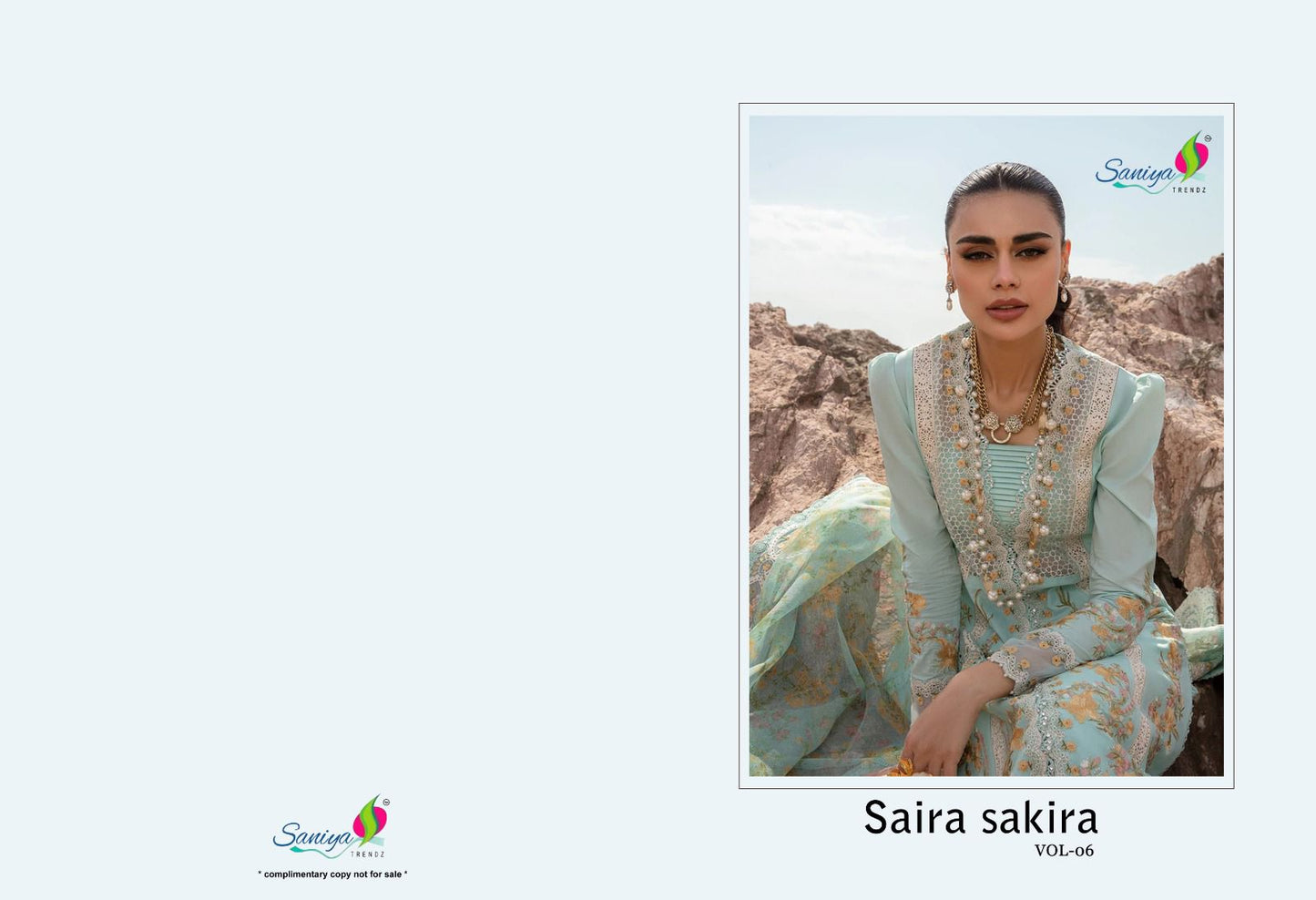 6002 Saira Sakira Vol 6 Saniya Trendz Chikankari Pakistani Salwar Suits