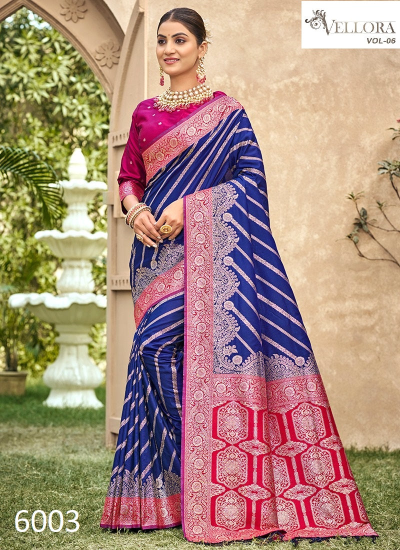 6003 Vol 6 Vellora Banarasi Silk Sarees
