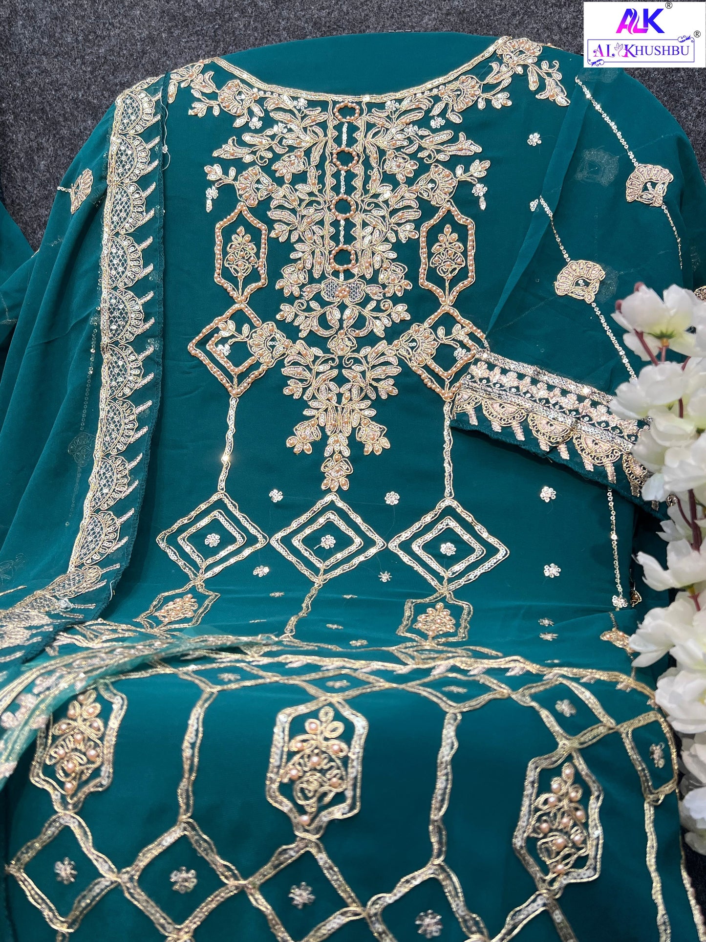 6009 Zahra Rubab Alk Embroidered Pakistani Salwar Suits