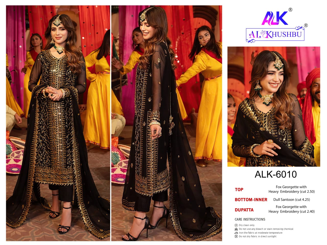 6010 Zahra Rubab Vol-3 Alk Georgette Pakistani Salwar Suits