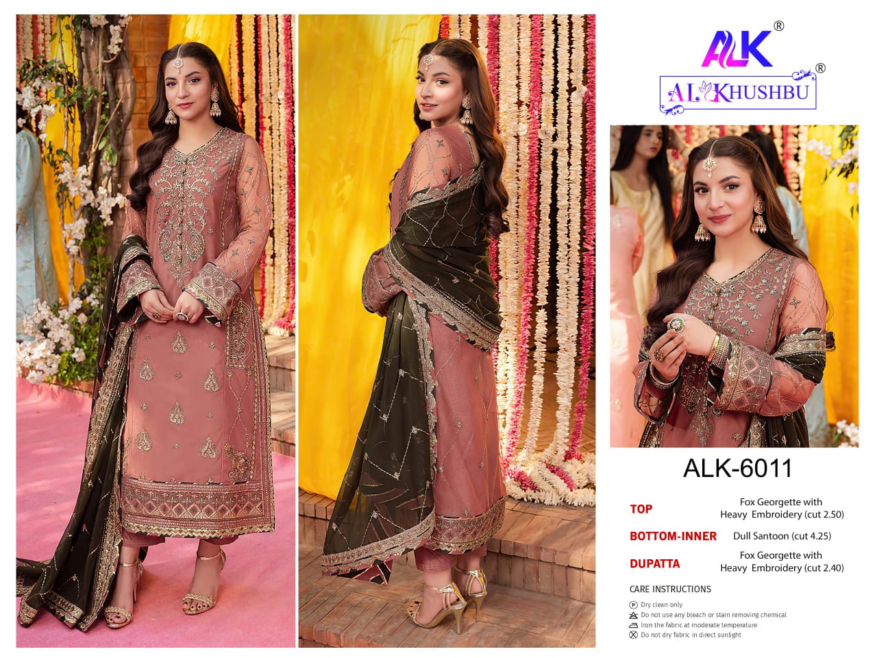 6011 Zahra Rubab Vol-3 Alk Georgette Pakistani Salwar Suits