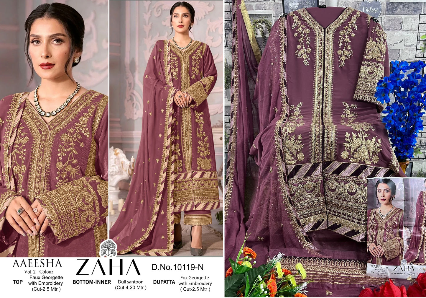 10119N Zaha Pakistani Salwar Suits