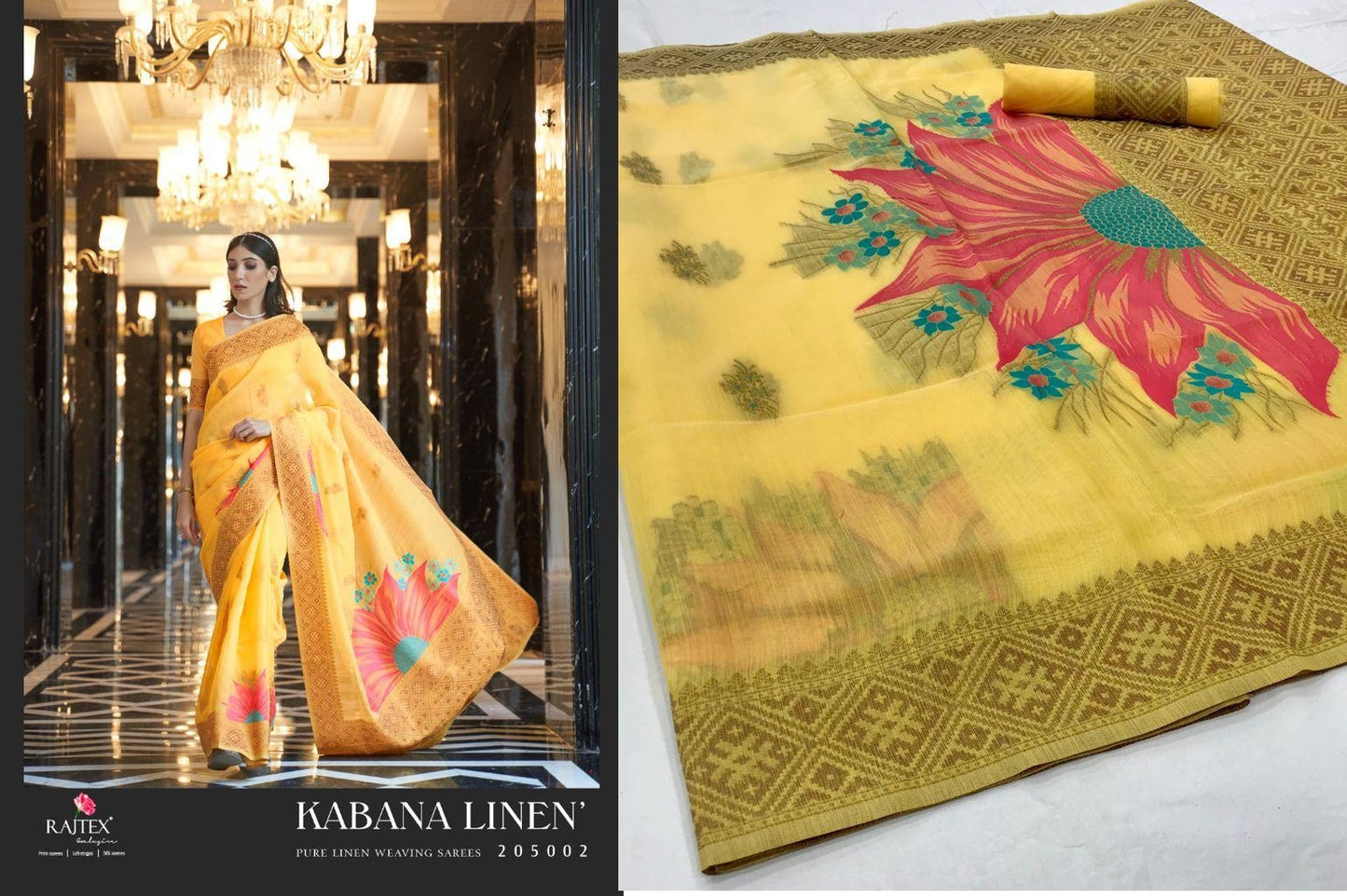 205002 Kabana Linen Rajtex Sarees