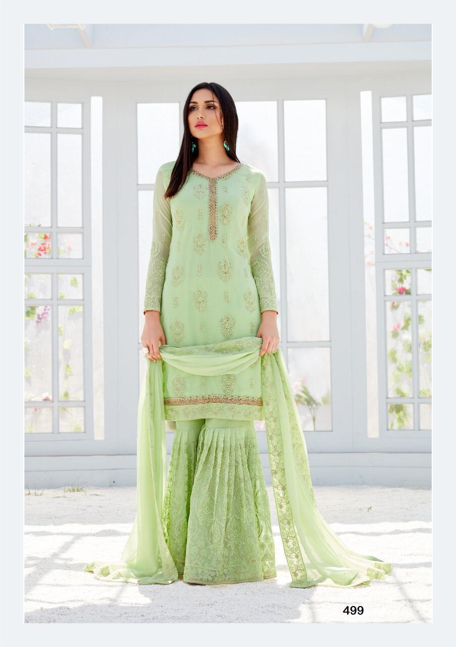 499 Saleha Bela Fashion Unstitched Suits