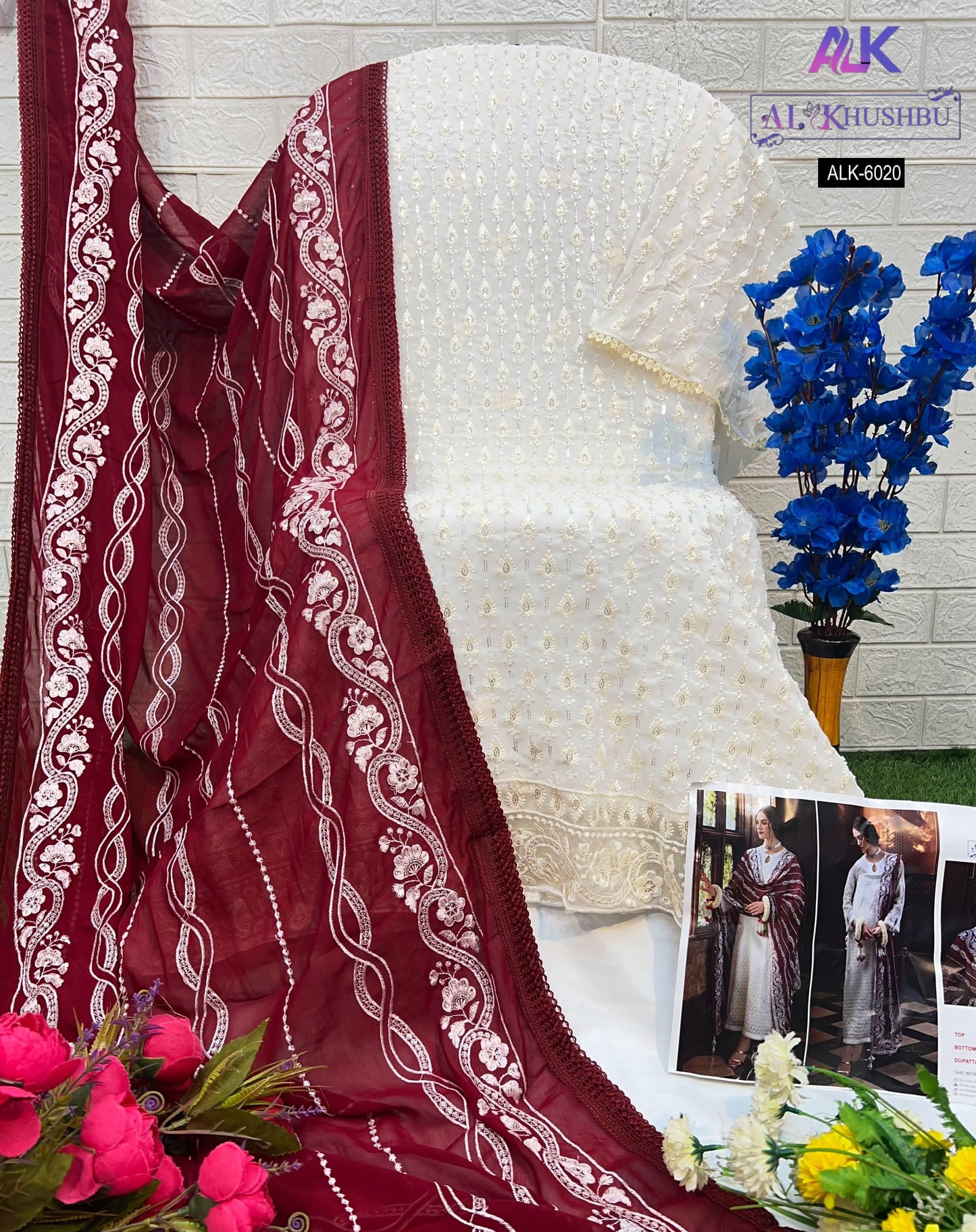 6020 Afifa Vol 3 Alk Embroidered Pakistani Salwar Suits