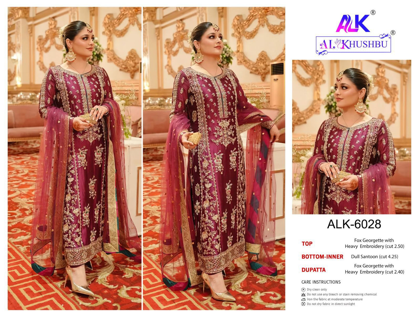 6028 Afifa Alk Georgette Pakistani Salwar Suits
