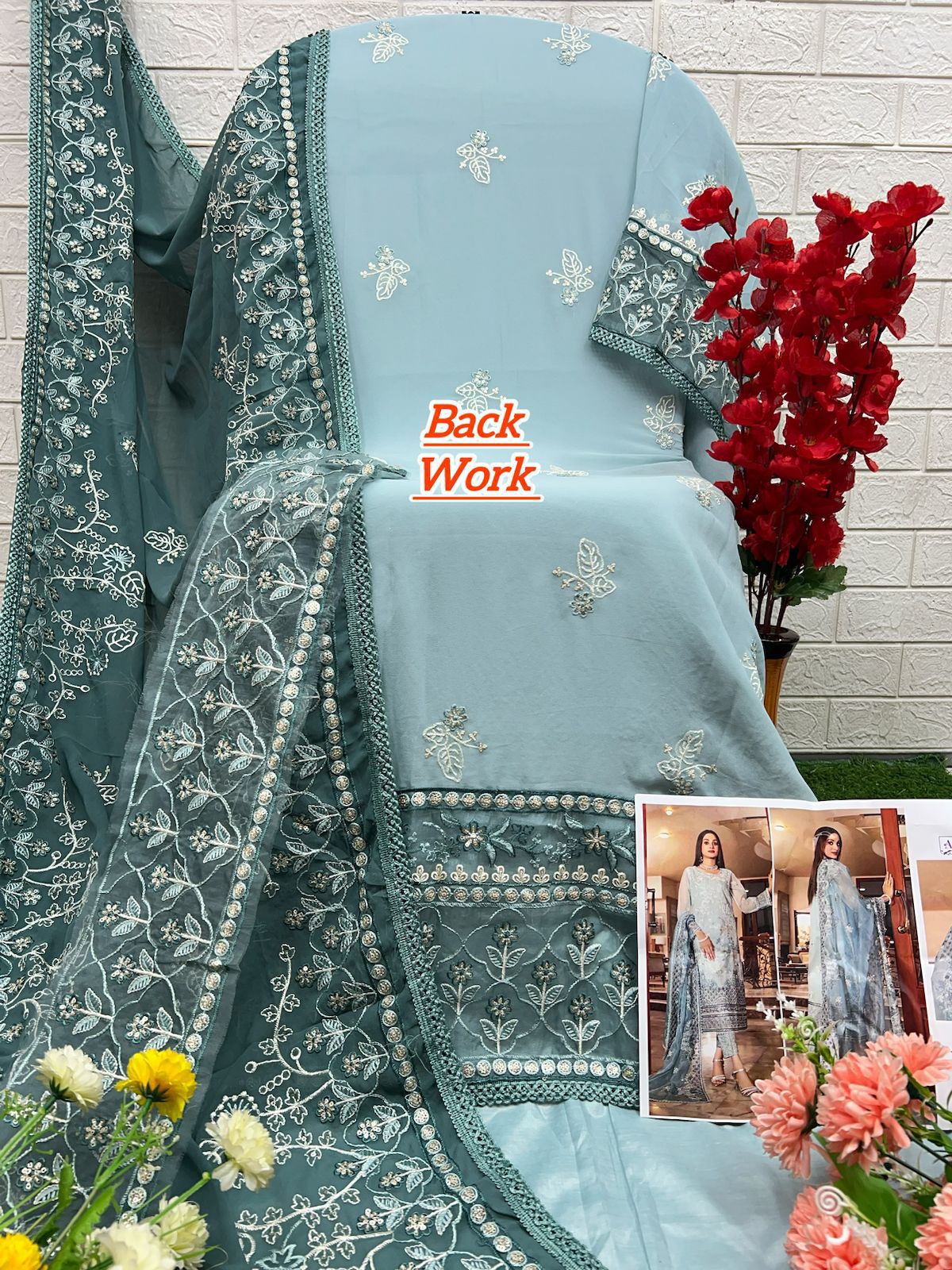 6029 Afifa Alk Georgette Pakistani Salwar Suits