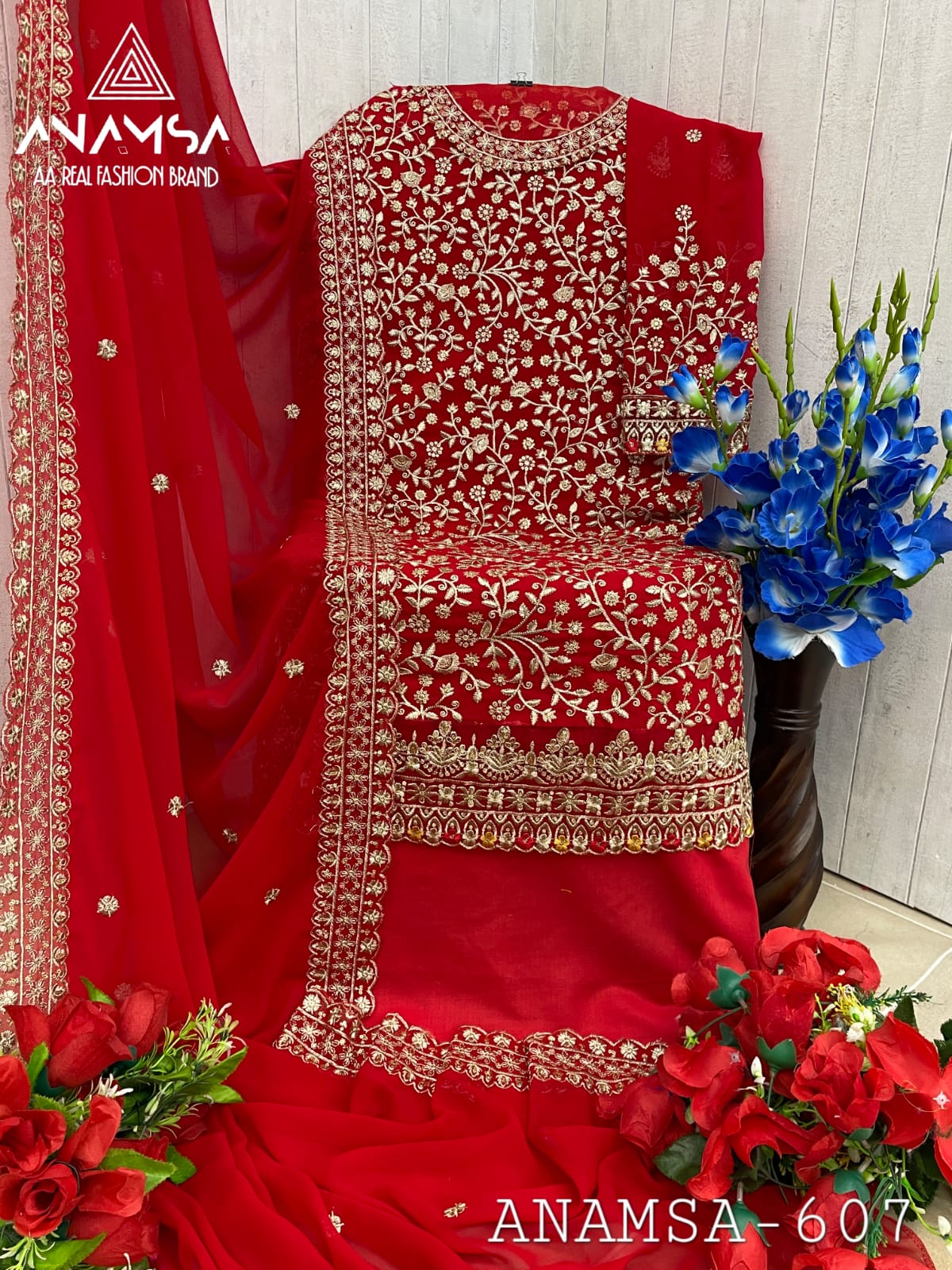 607 Anamsa Sequence Work Pakistani Salwar Suits