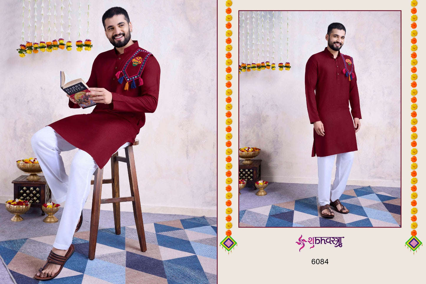 6084 Vastra Vol 8 Shubhvastra Mens Kurta