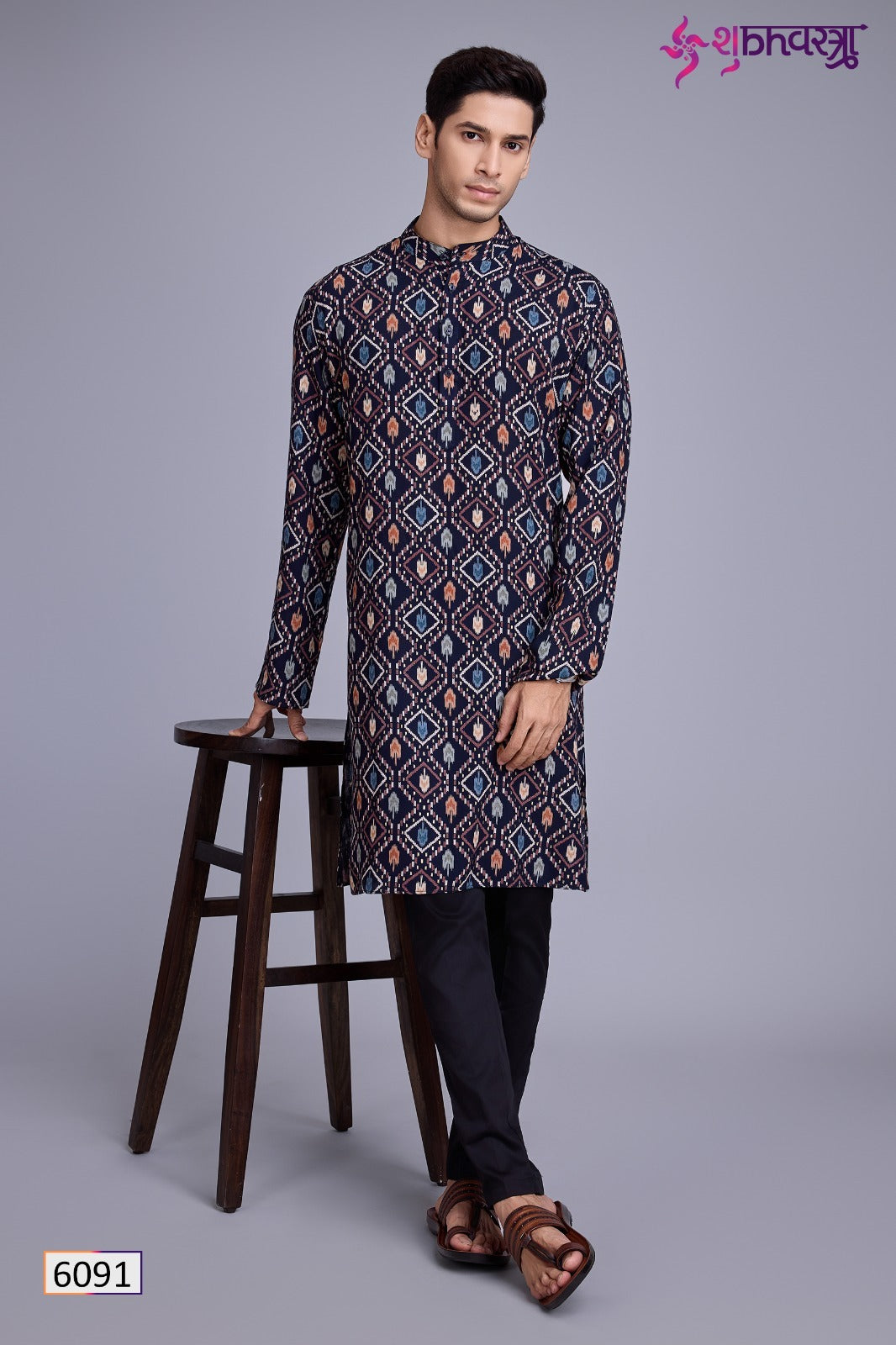 6091 Vastra Vol 9 Shubhvastra Print Mens Kurta