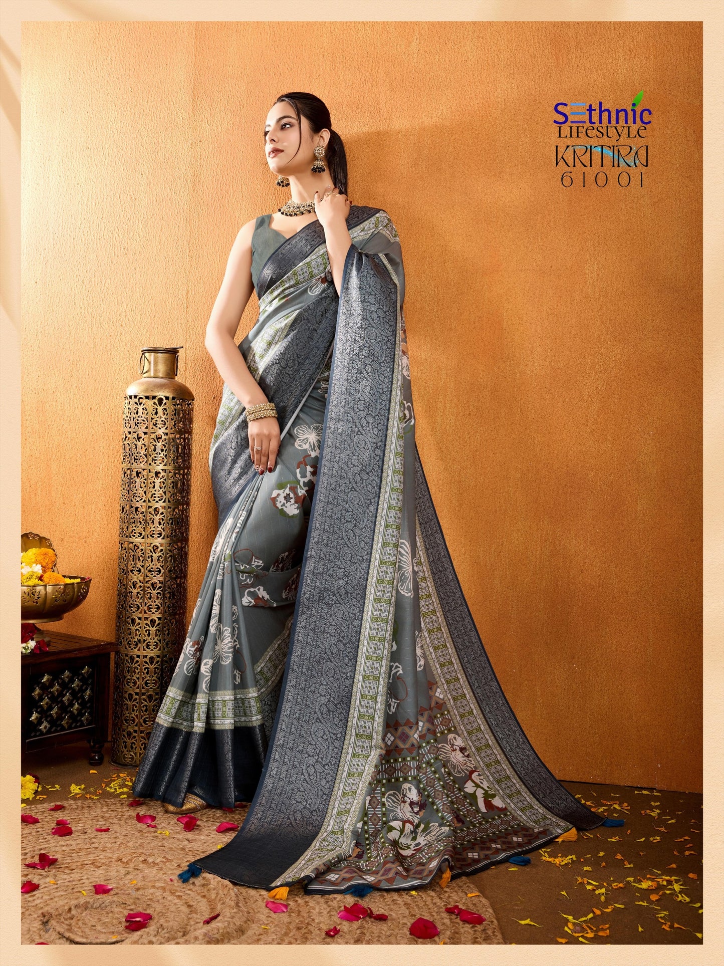 61001 Kritira Sethnic Crepe Silk Sarees