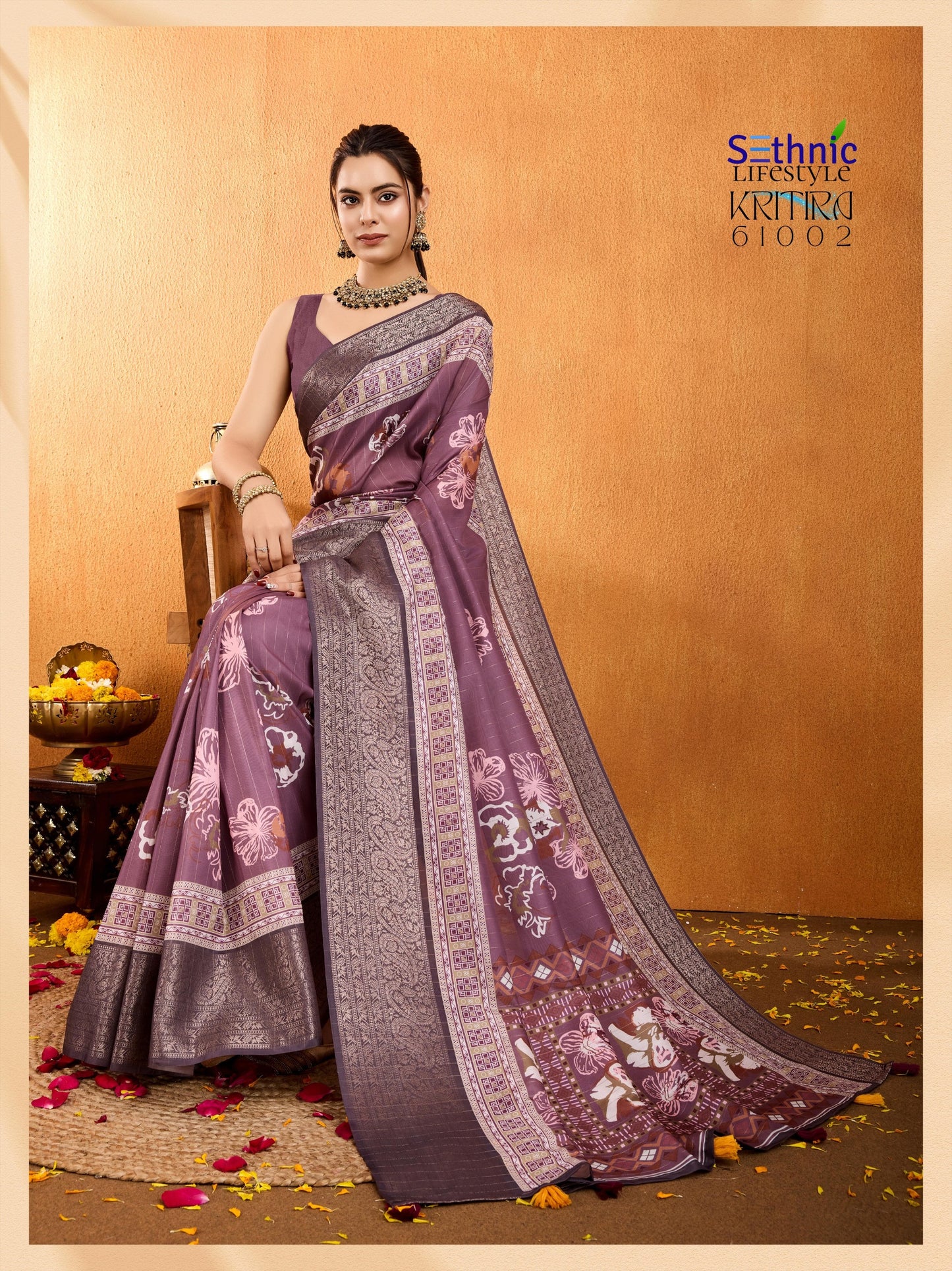 61002 Kritira Sethnic Crepe Silk Sarees